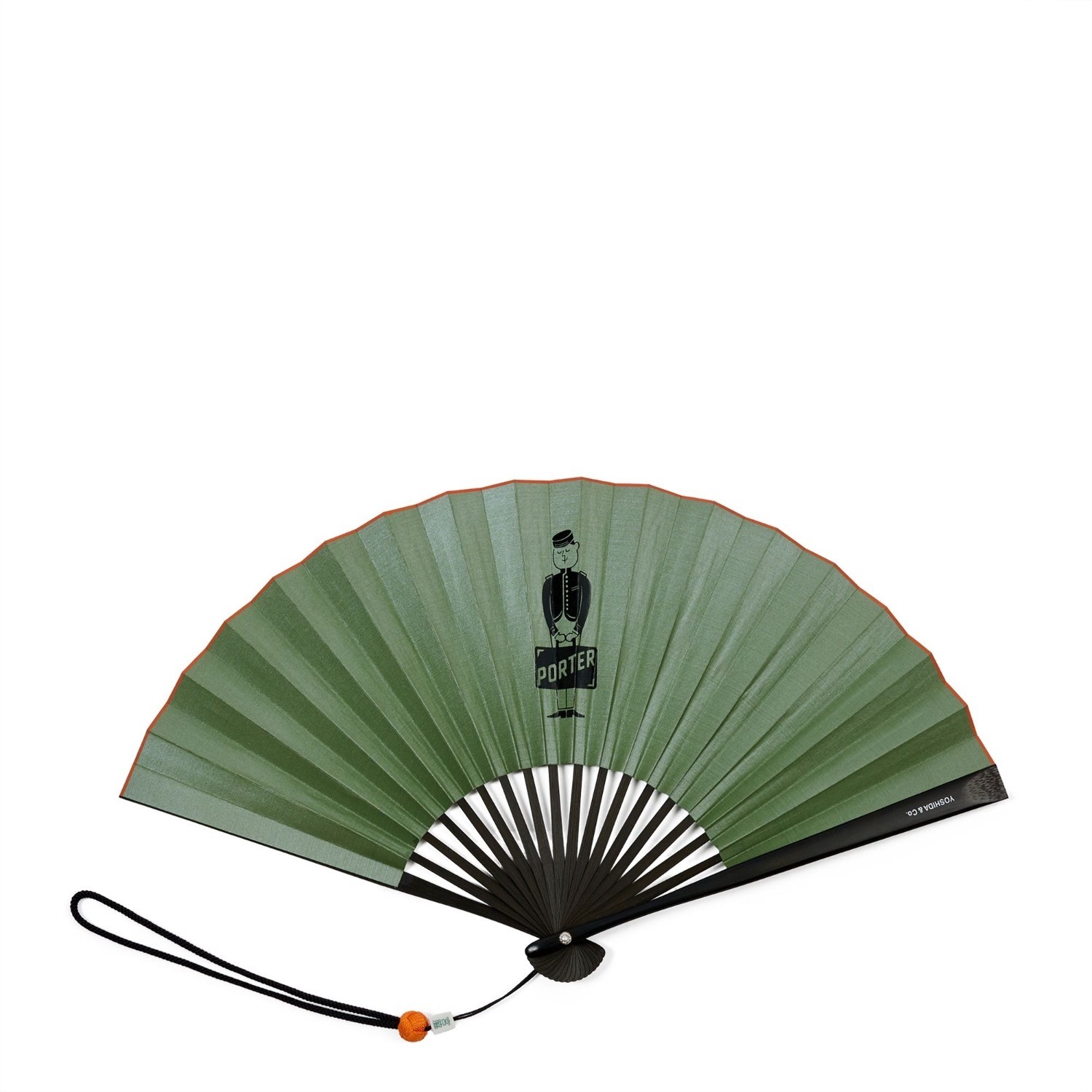 PORTER x Miyawaki Baisen-an Folding Fan Store original Sensu Olive
