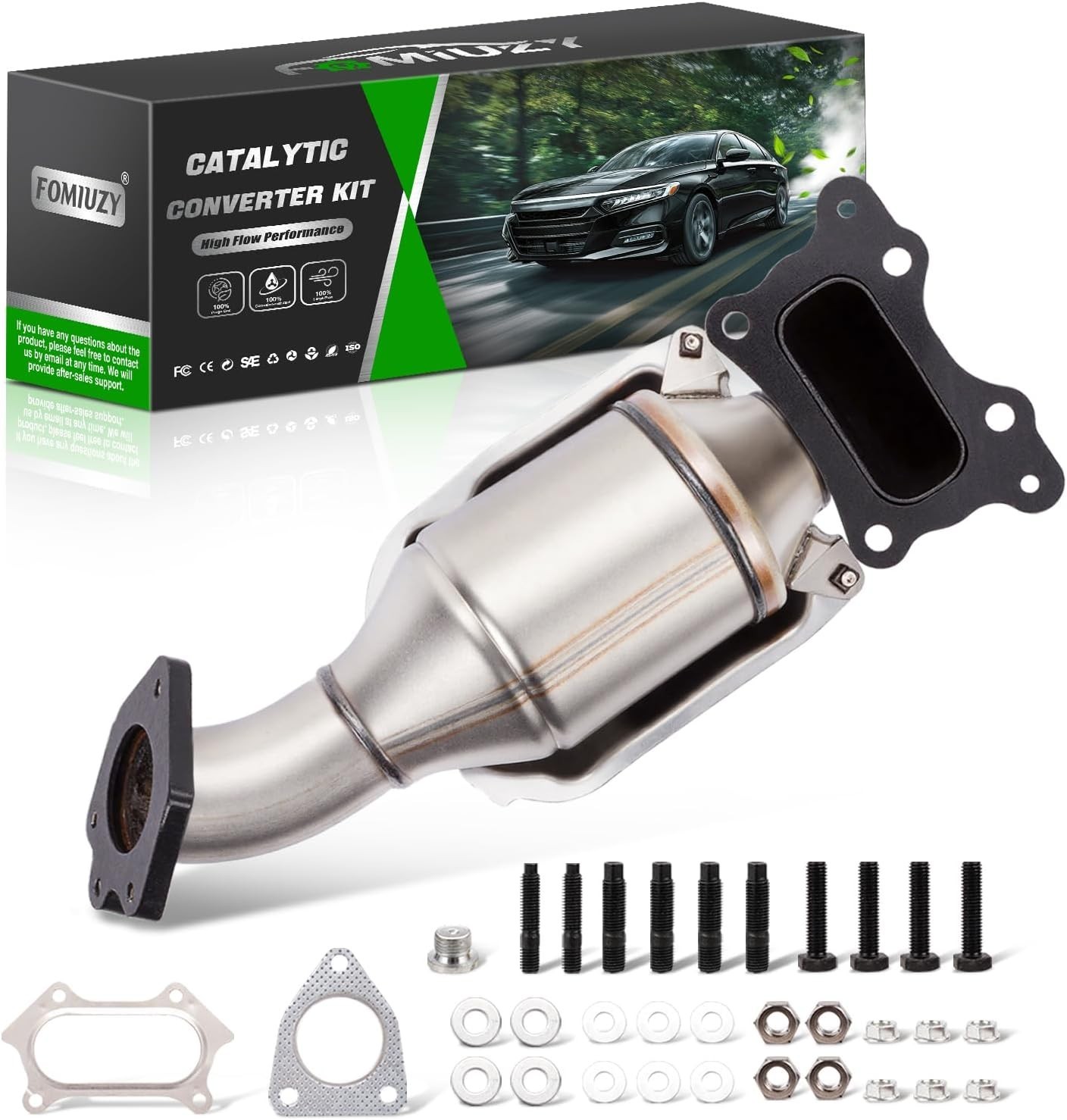 High Flow Front Catalytic Converter Kit Direct-Fit Honda Accord 2013-2017 2.4... High Flow Front Catalytic Converter Kit Direct-Fit Honda Accord 2013-2017 2.4...