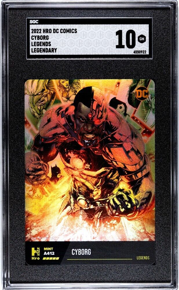 Low Mint HRO Cyborg- Holo - Legendary-SGC Graded 10-Mint#412-Physical Card Only