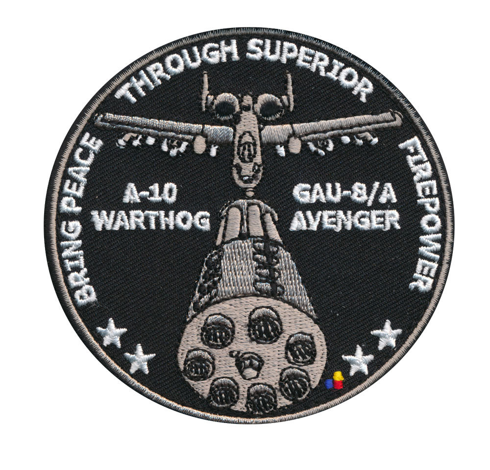 Air Man A-10 Warthog Peace Through Superior Firepower HOOK PATCH 3.5 Inch Air Man A-10 Warthog Peace Through Superior Firepower HOOK PATCH 3.5 Inch