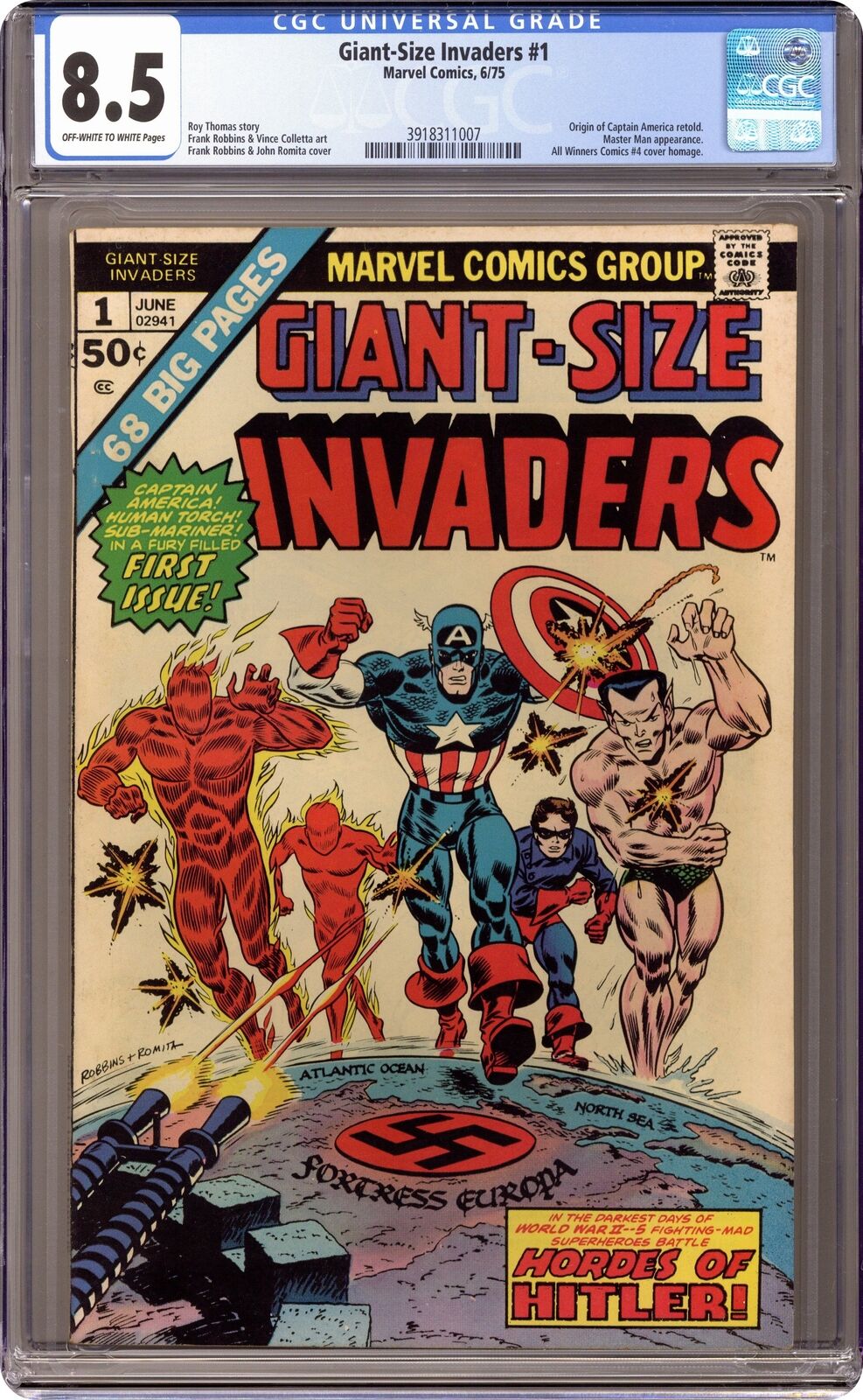 Giant Size Invaders #1 CGC 8.5 1975 3918311007