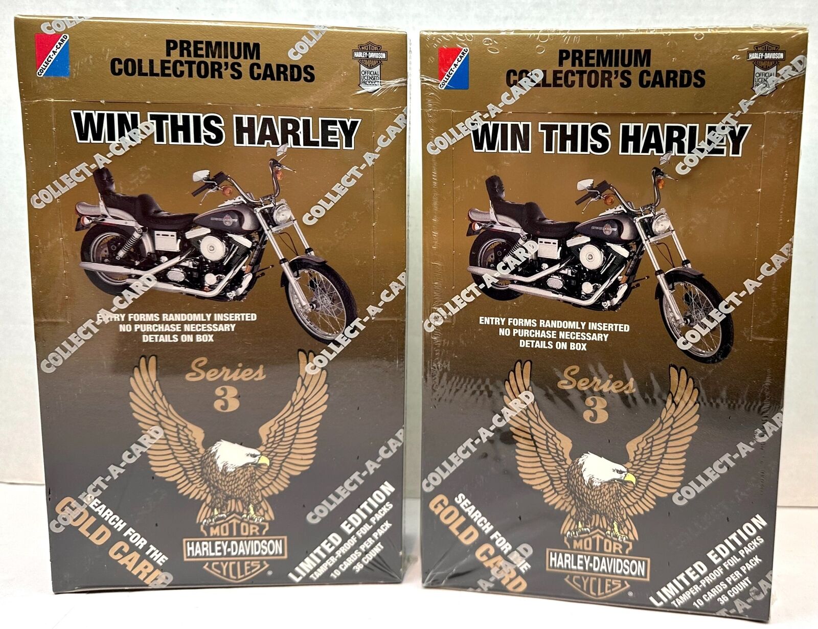 (2) 1993 Harley Davidson Collector Cards Series 3 Trading Card Box 36ct Sealed