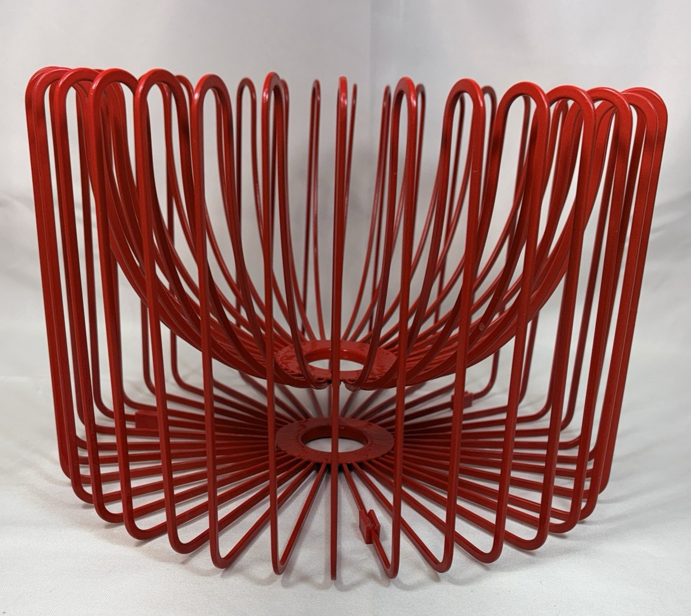 Vintage Ikea Trådig Fruit Basket – Ehlen Johansson Red Wire Bowl 1990s