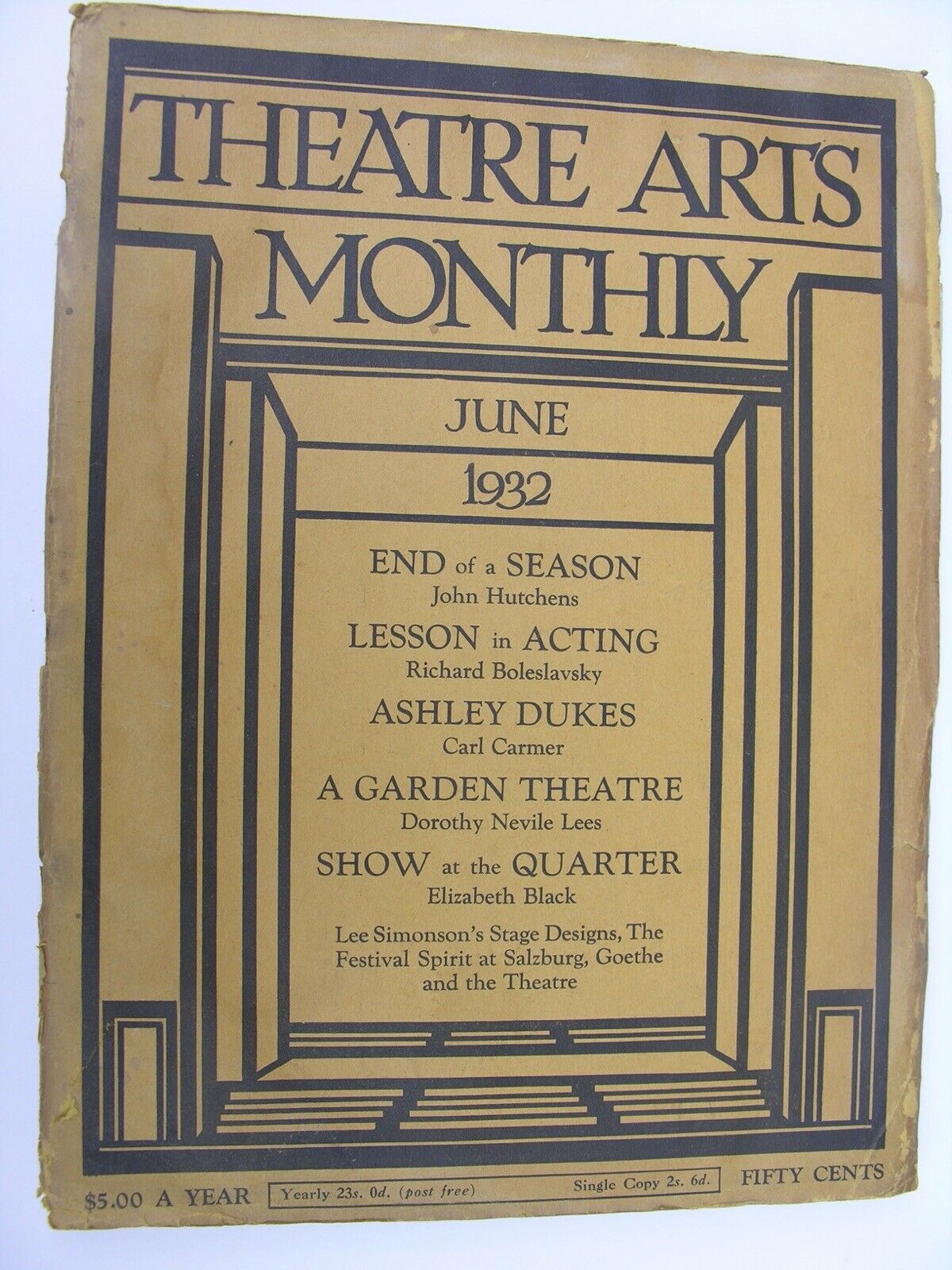 THEATRE ARTS MONTHLY June 1932 Peggy Ashcroft Herman Rosse Goethe Marlia