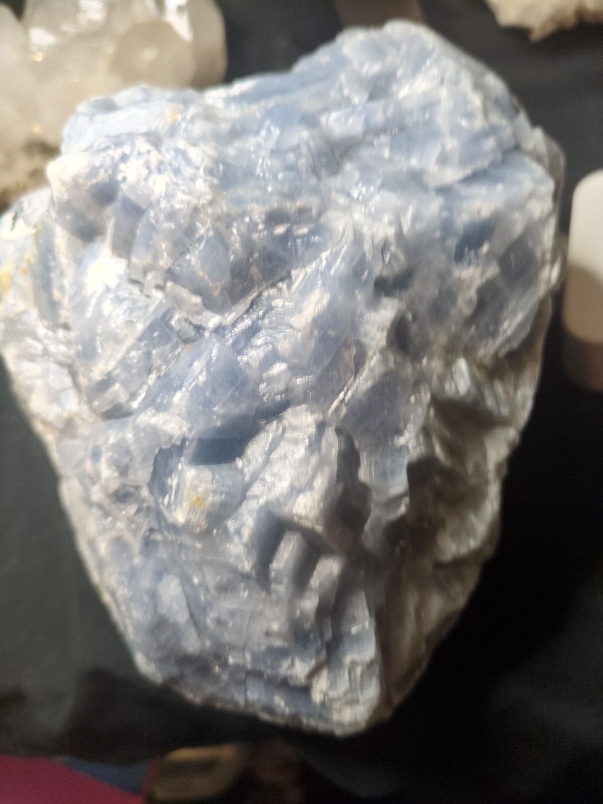 Blue Calcite Crystal XL Specimen Natural Form (10lbs 8oz) 