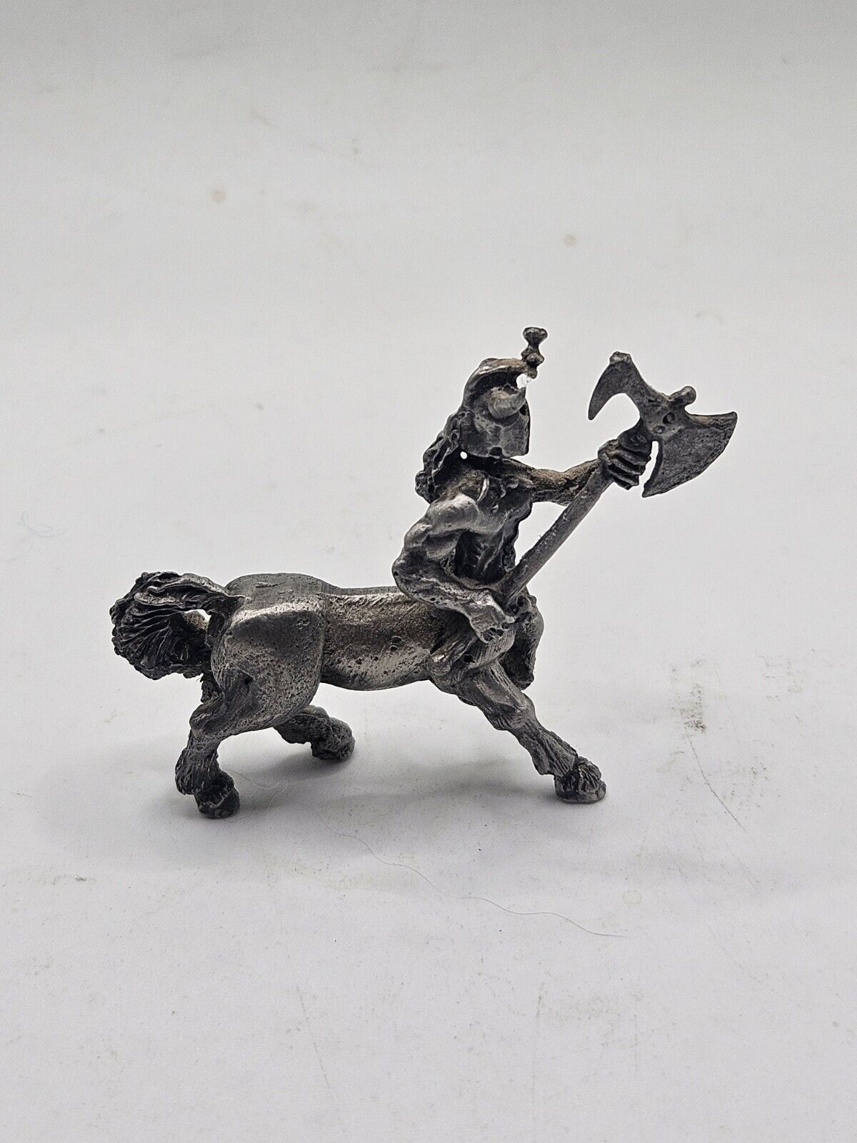 Vintage Tofano Centaur With Axe Pewter Figurine