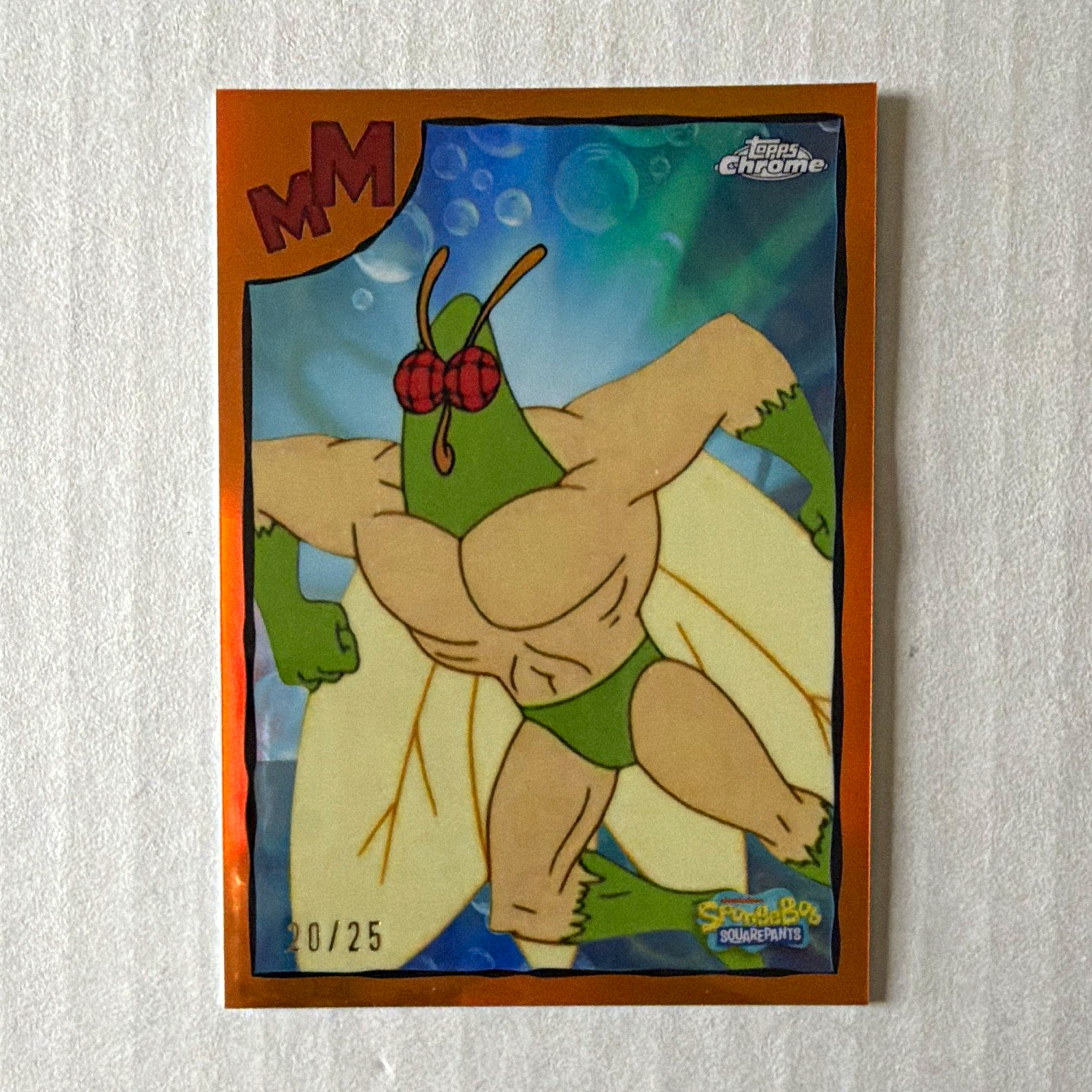 Topps 2025 Chrome SpongeBob 25 The Moth MB-10 Serial Numbered 20/25