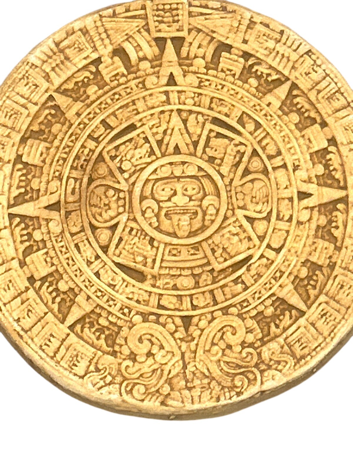 Novica Aztec Calendar Signed Wall Plaque Ceramic Handmade Mexico Angel Ceron