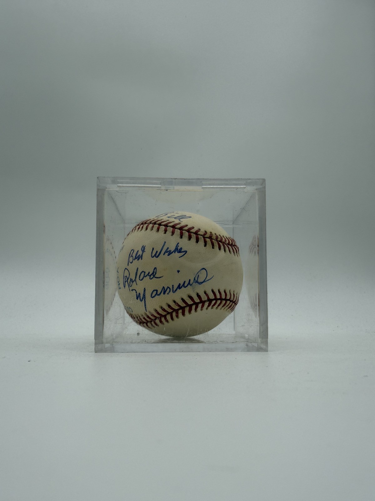 Signed Rawlings Official Baseball with Display Case