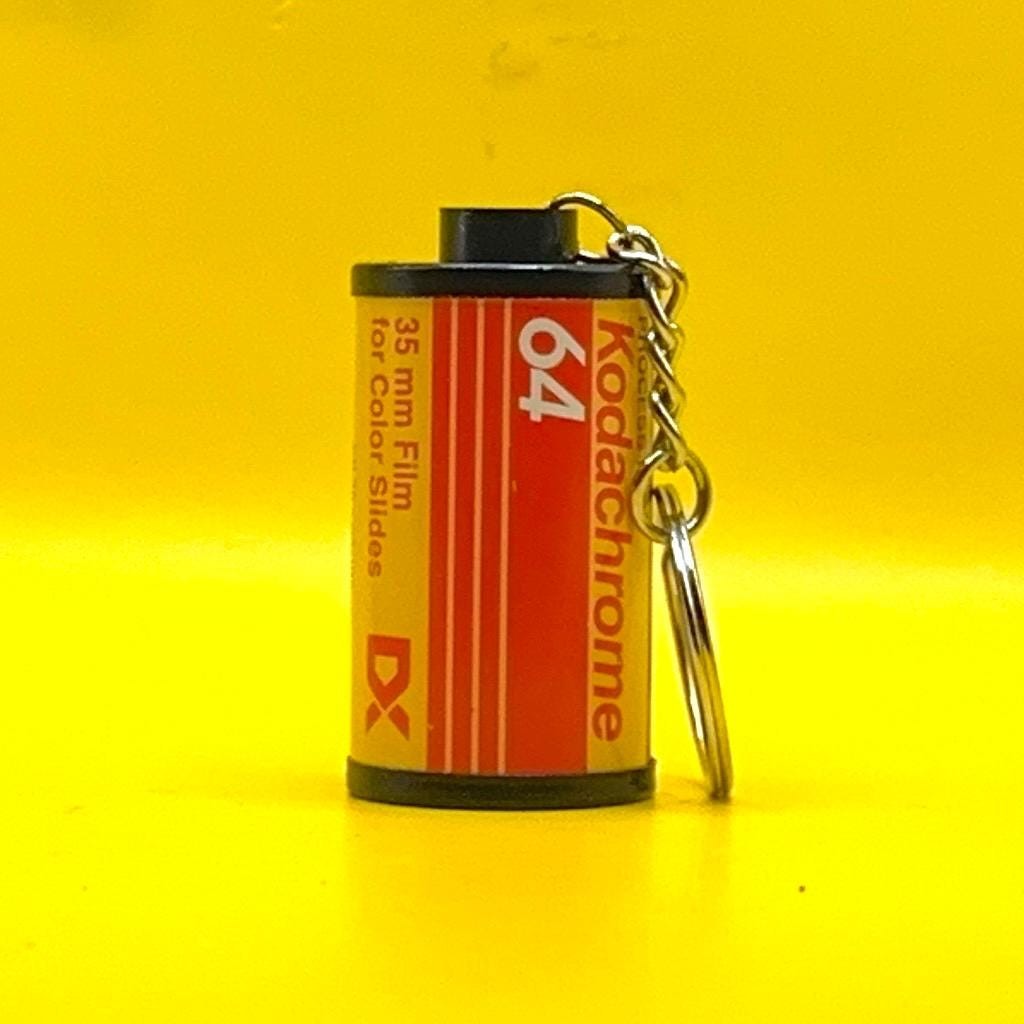 Vintage Film Canister Keychains – Handmade 35mm Gift - Kodachrome, Neopan, Kodak