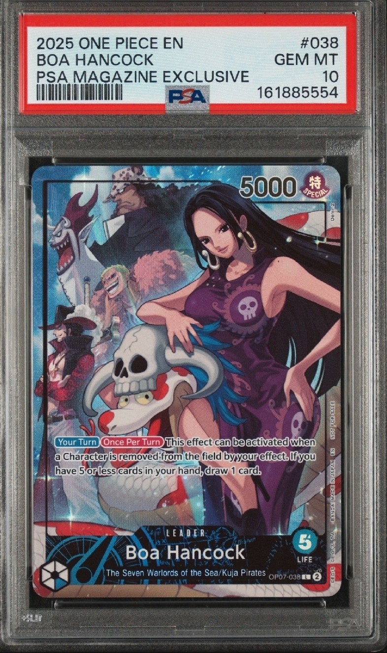 PSA 10 BOA HANCOCK 2025 ONE PIECE PROMOS PSA MAGAZINE EXCLUSIVE #038 