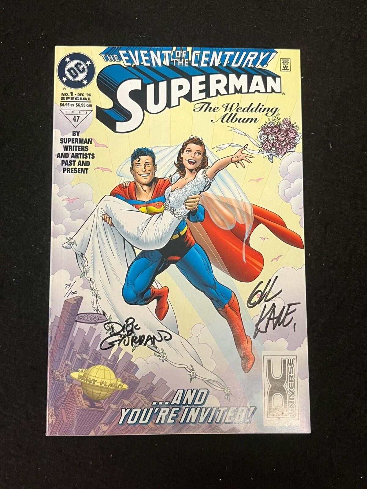 SUPERMAN THE WEDDING ALBUM DC NO. 1 SIGNED BY DICK GIORDANO GIL KANE #0074