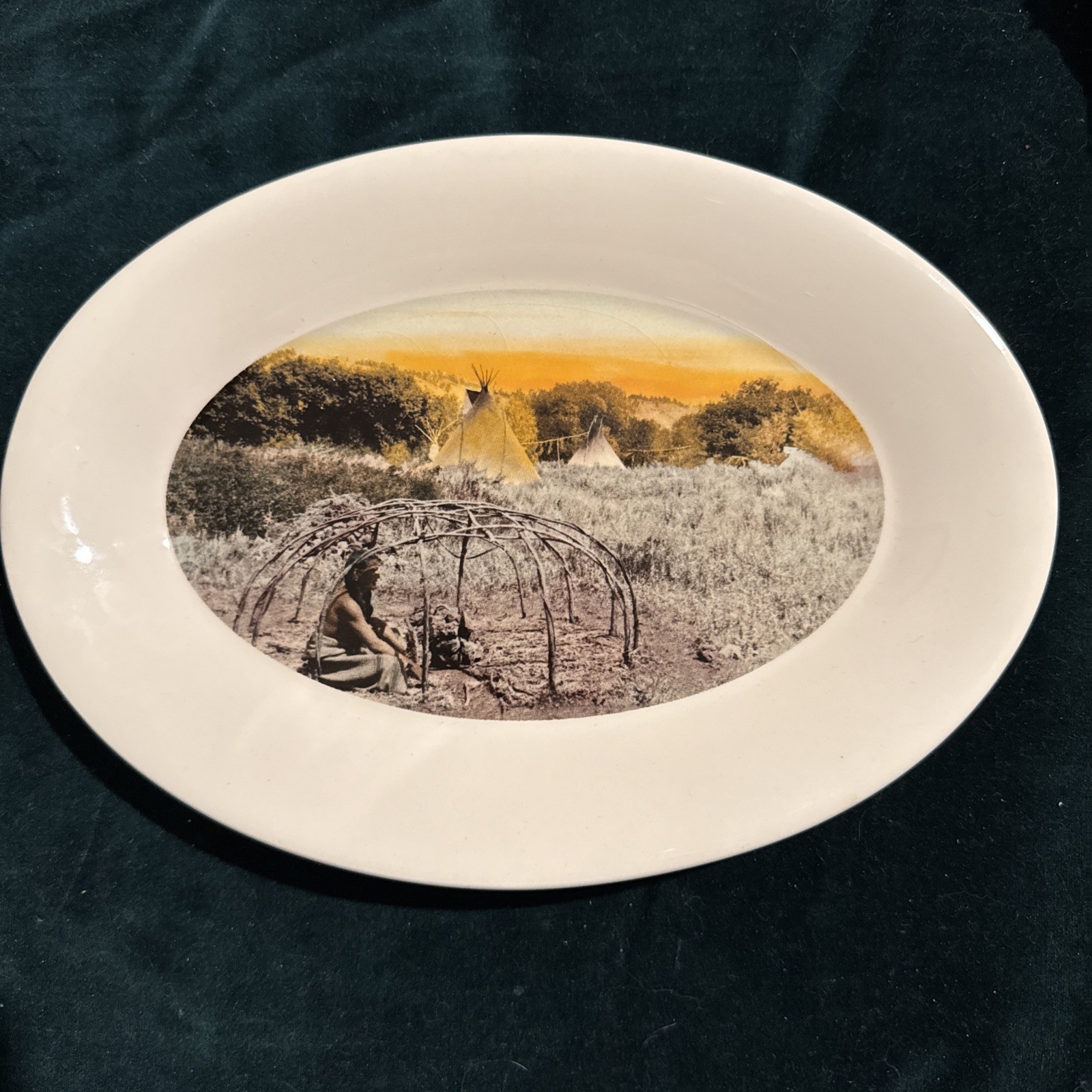 L A Huffman Collectors Plate Titled, “Cheyenne Plenty Bird In His Sweat Lodge” L A Huffman Collectors Plate Titled, “Cheyenne Plenty Bird In His Sweat Lodge”