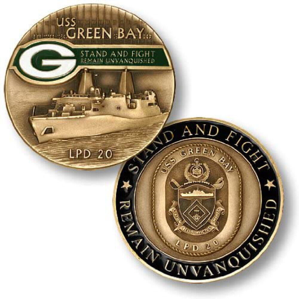 NEW USS Green Bay (LPD-20) Bronze Challenge Coin. 