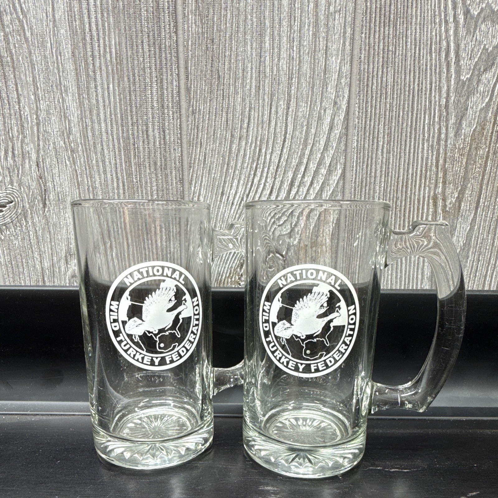 NWTF Glass Mugs National Wild Turkey Federation Set of 2