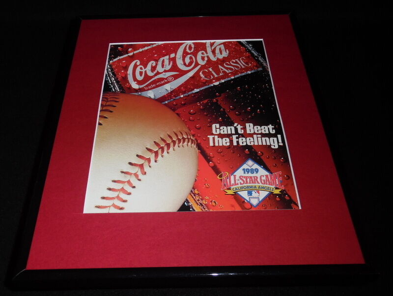 1989 Coca Cola MLB All Star Game Angels Framed 11x14 ORIGINAL Advertisement