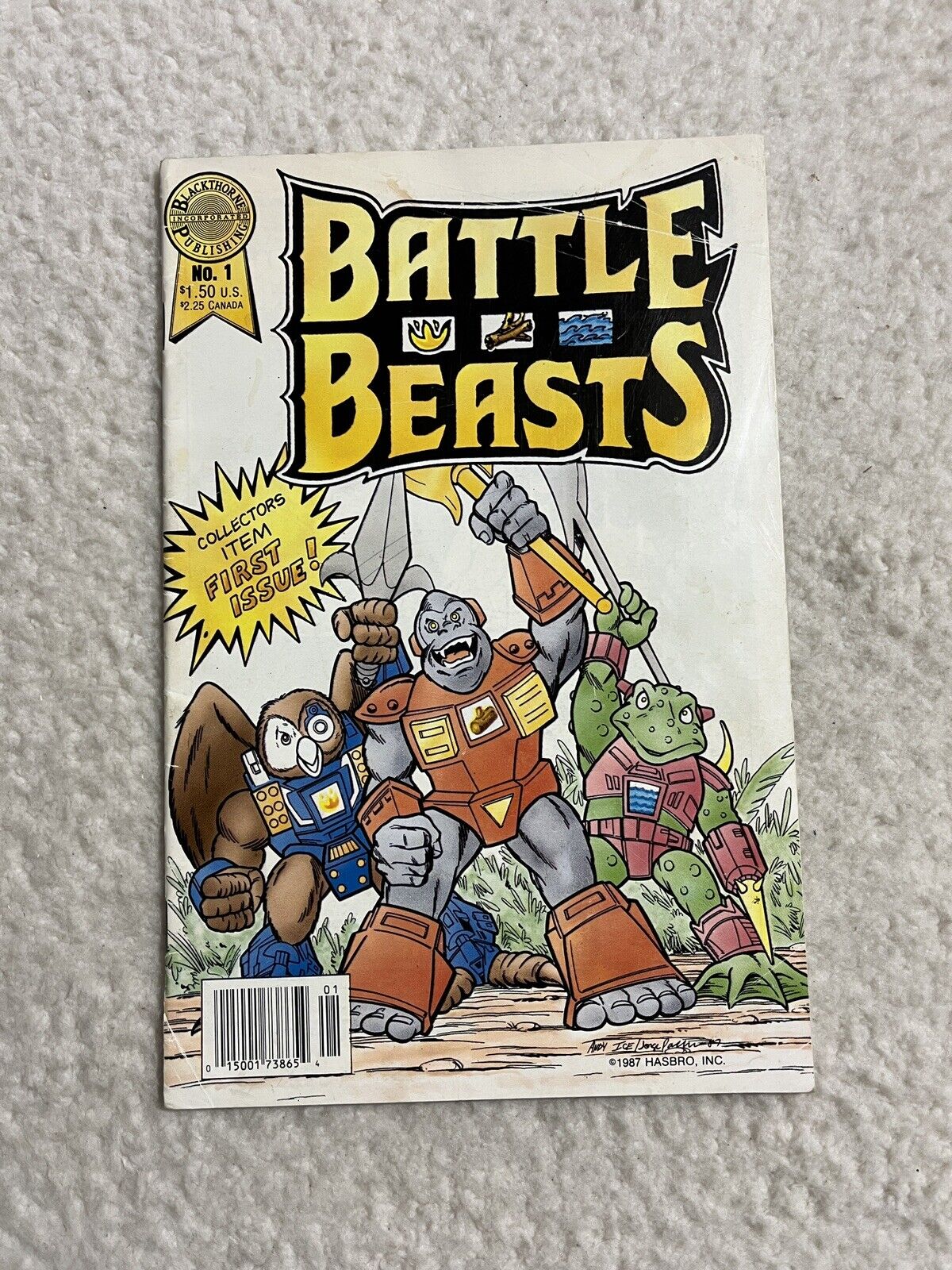 Battle Beasts #1 Blackthorne Publishing Comics 1988 Newsstand Toy Based