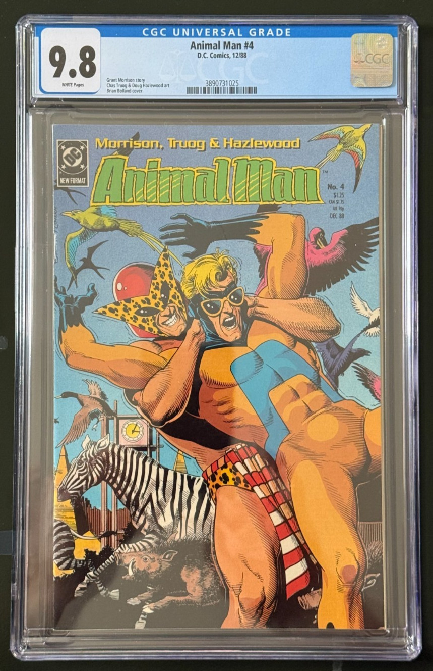 ANIMAL MAN #4 CGC 9.8 WP NM/MT DC 1988 💎 BRIAN BOLLAND COVER CLASSIC COPPER AGE