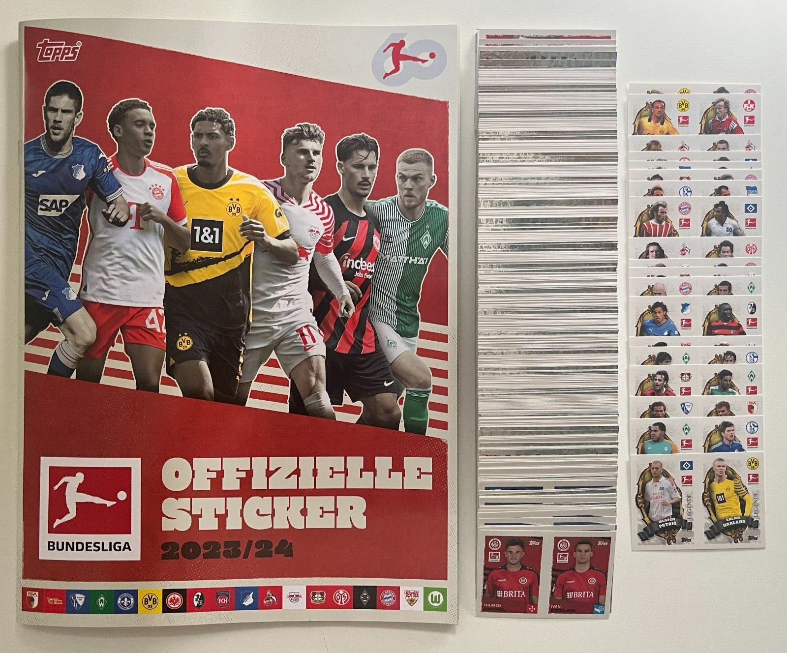 Topps Bundesliga stickers 2023/24 complete set: all 523 stickers + album 23 2024