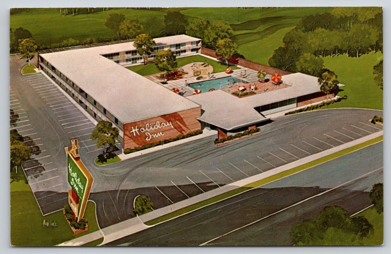Postcard AR Blytheville Holiday Inn UNP A37
