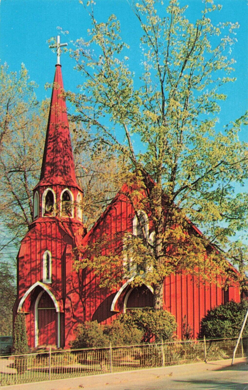 Sonora CA California, St James Episcopal Church, John G Gassman Vintage Postcard