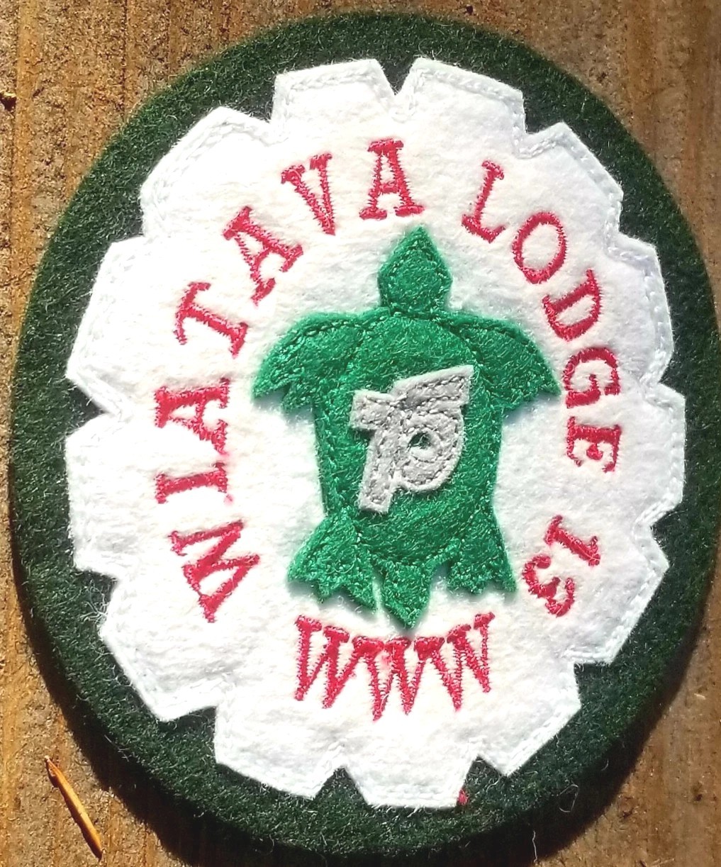 VINTAGE- OA WIATAVA LODGE 13 -  75TH 1915-1990 FELT ROUND PATCH(unworn)💥  RARE