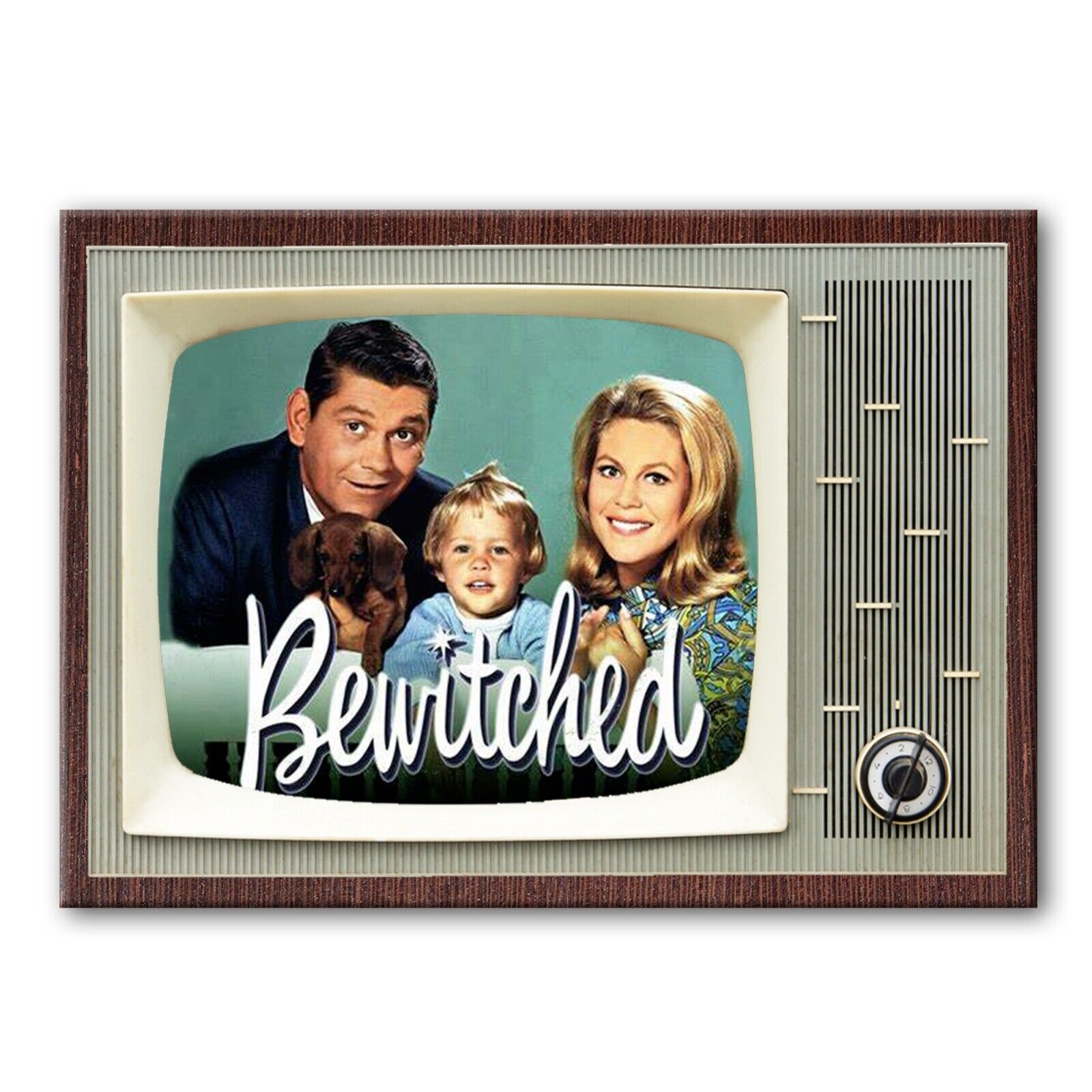 Bewitched TV Show Classic TV 3.5 inches x 2.5 inches Steel Fridge Magnet