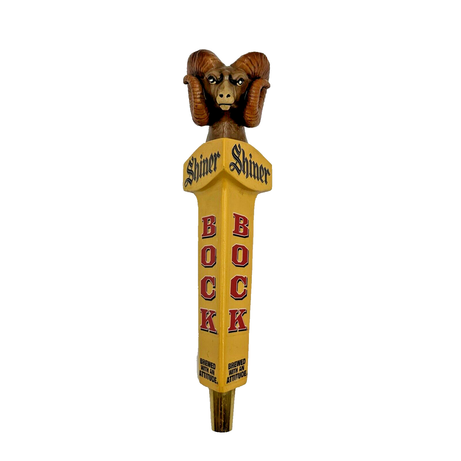 Shiner Bock Beer Tap Handle Figural Ram\'s Head Large