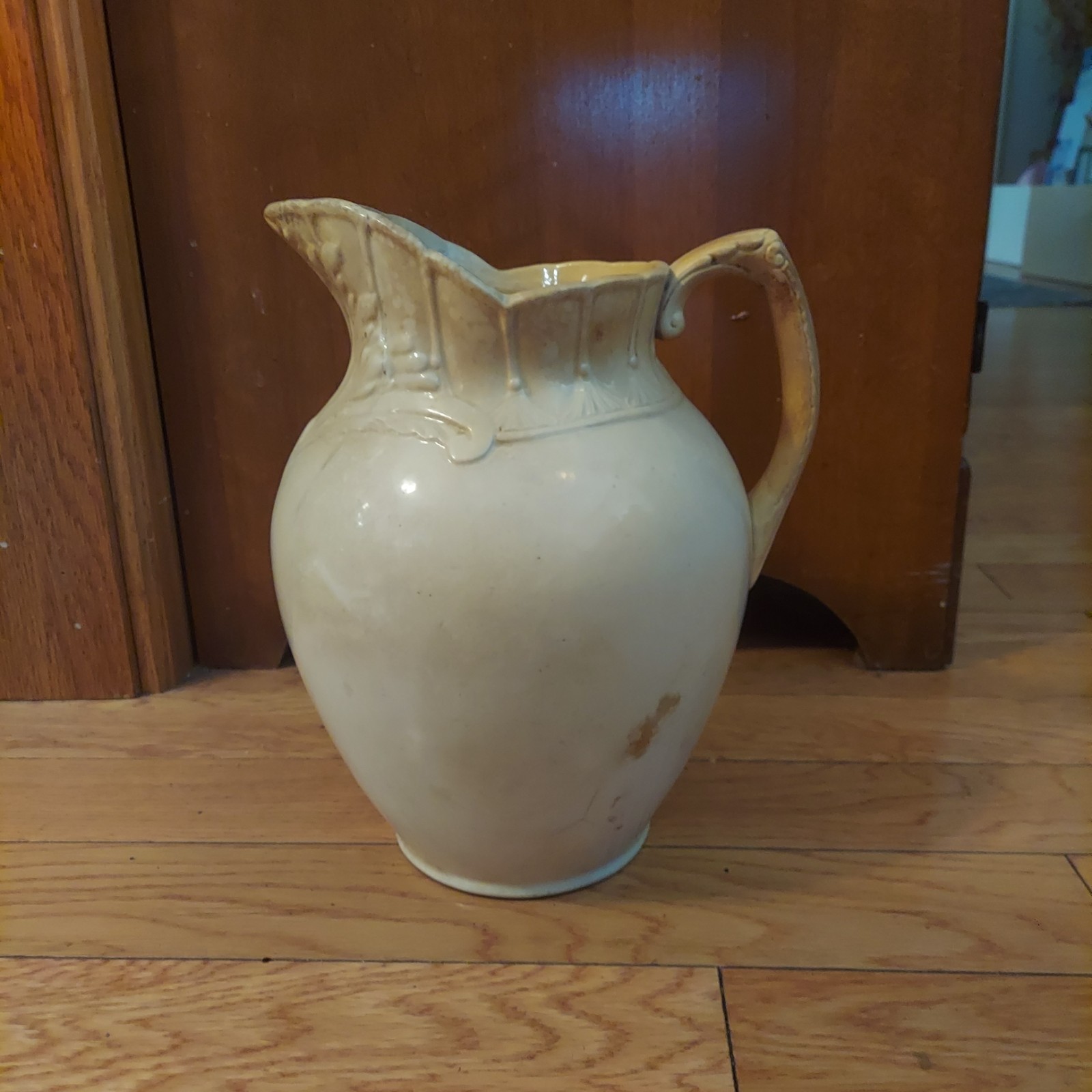 Antique WARRANTED Goodwin Brothers Ironstone Pitcher **RARE** 1885-1898 Ohio Antique WARRANTED Goodwin Brothers Ironstone Pitcher **RARE** 1885-1898 Ohio