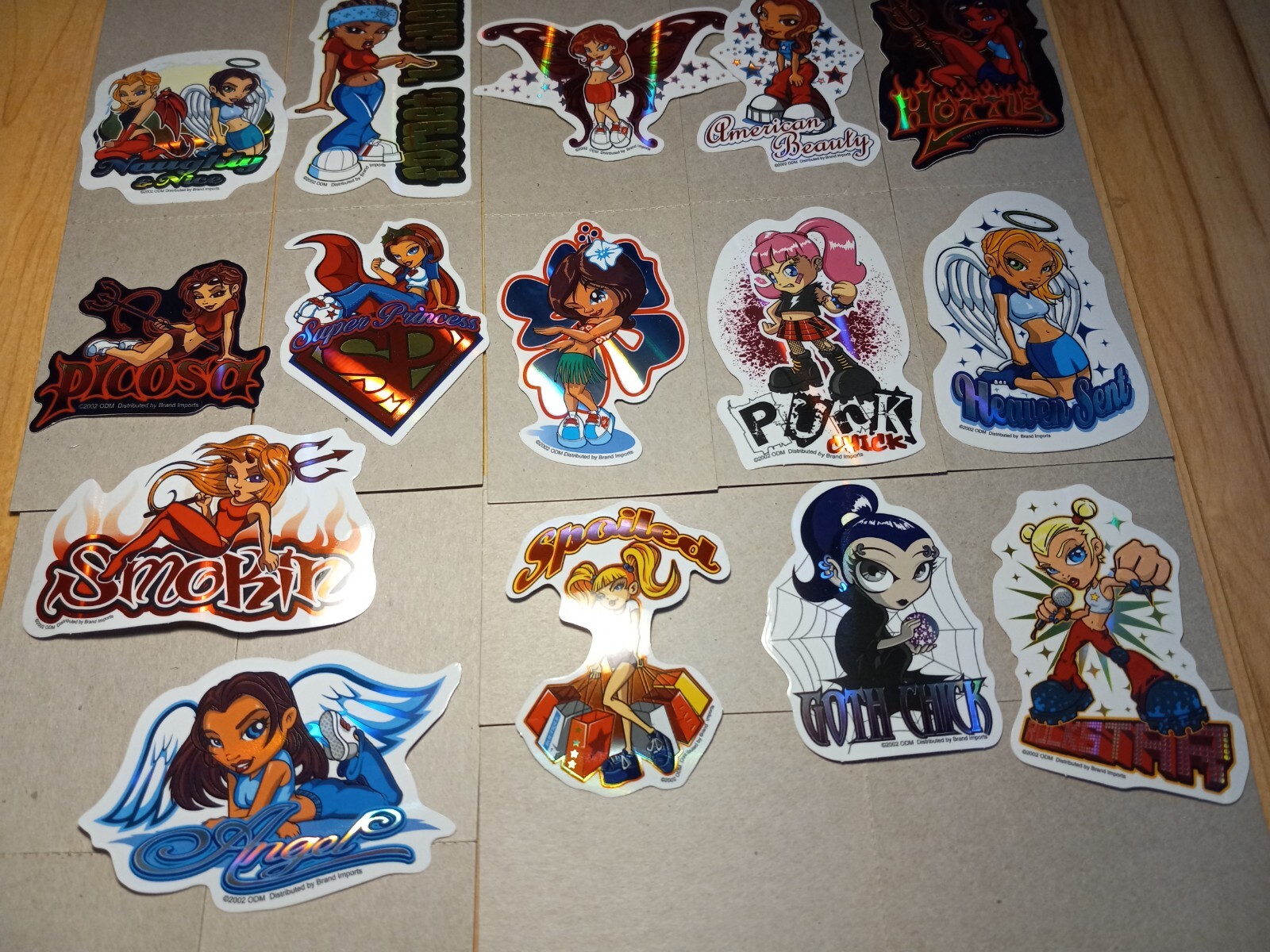 Y2K Girls 2002 Vintage Vending Stickers Lot Full Set Of 15 (extra rare) UG1