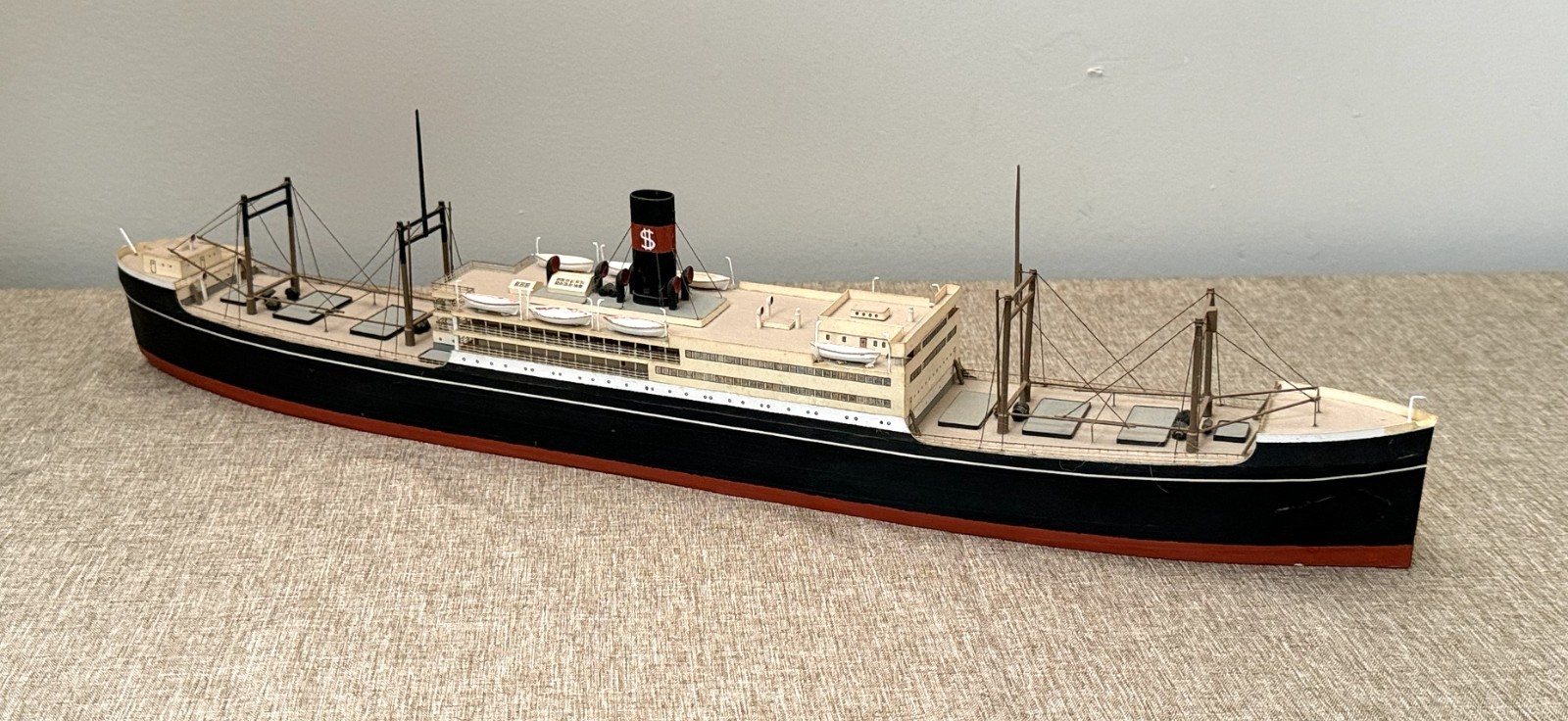 Custom Built Dollar Line PRESIDENT GARFIELD Model - 1:300th Scale by Les Oursler