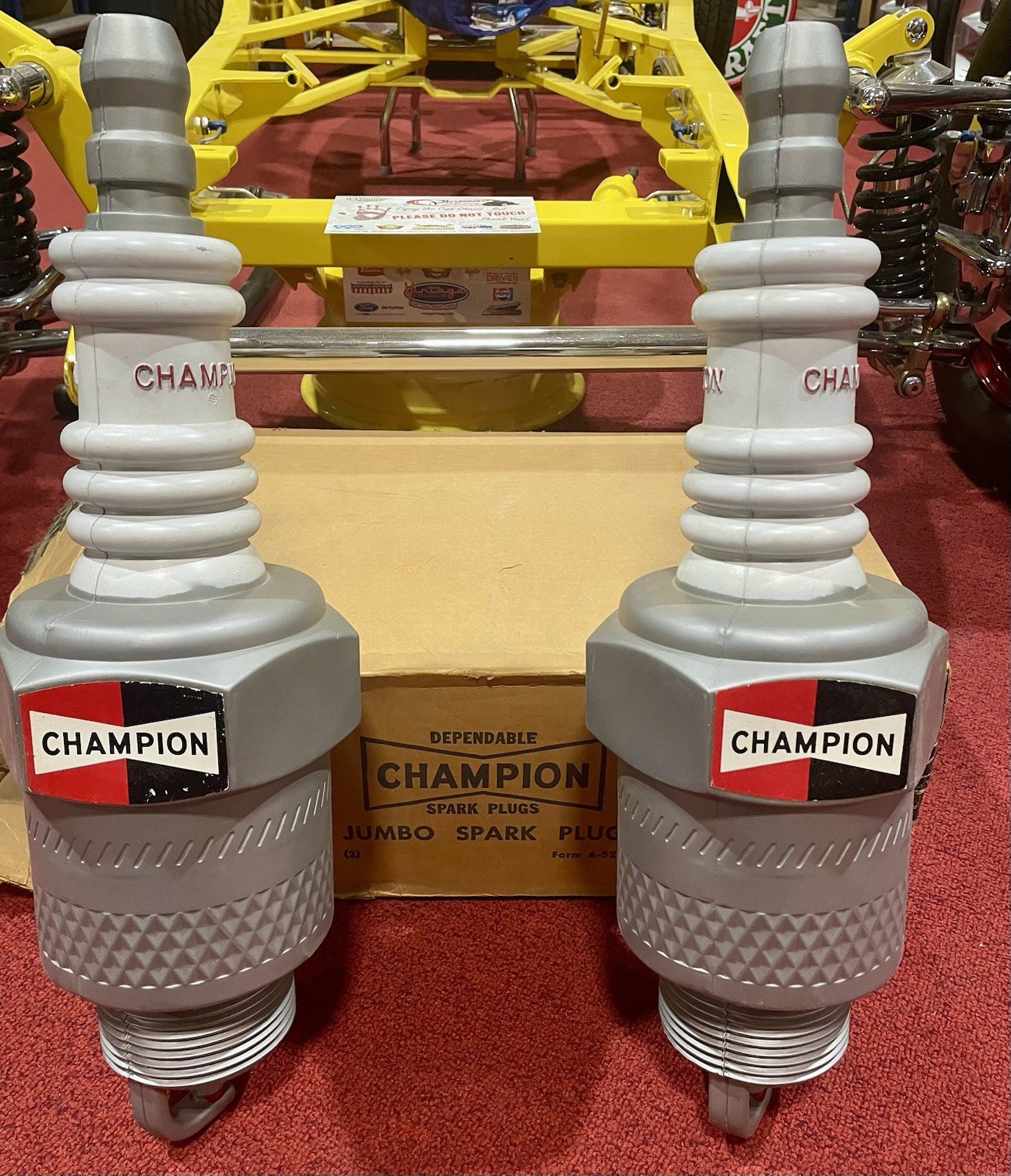 Champion Spark Plug Jumbo Store Display (2) Plugs In Original Box Collectible Champion Spark Plug Jumbo Store Display (2) Plugs In Original Box Collectible