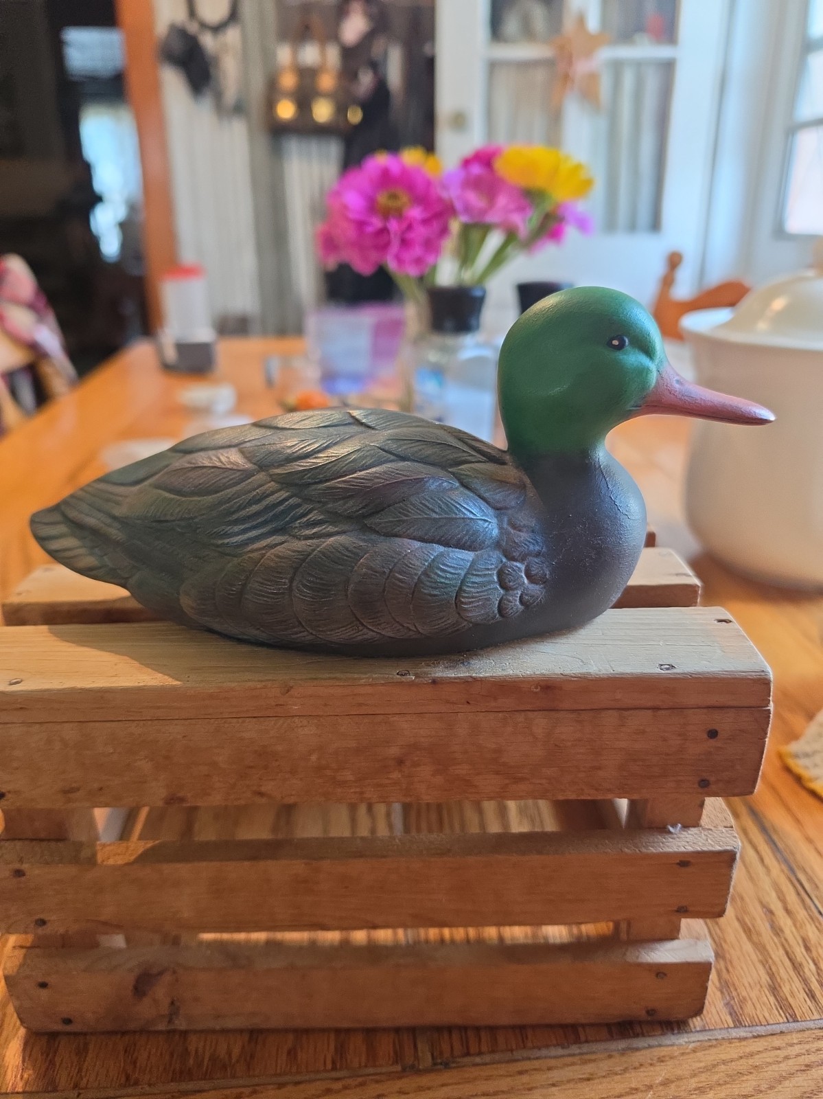 Vintage Ceramic Duck Decoy