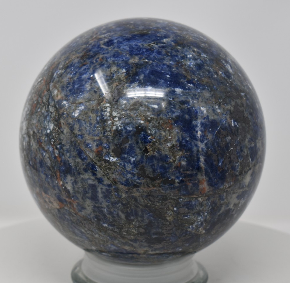 Large Blue Sodalite Sphere 158 mm 11 lb 11.1 oz Large Blue Sodalite Sphere 158 mm 11 lb 11.1 oz