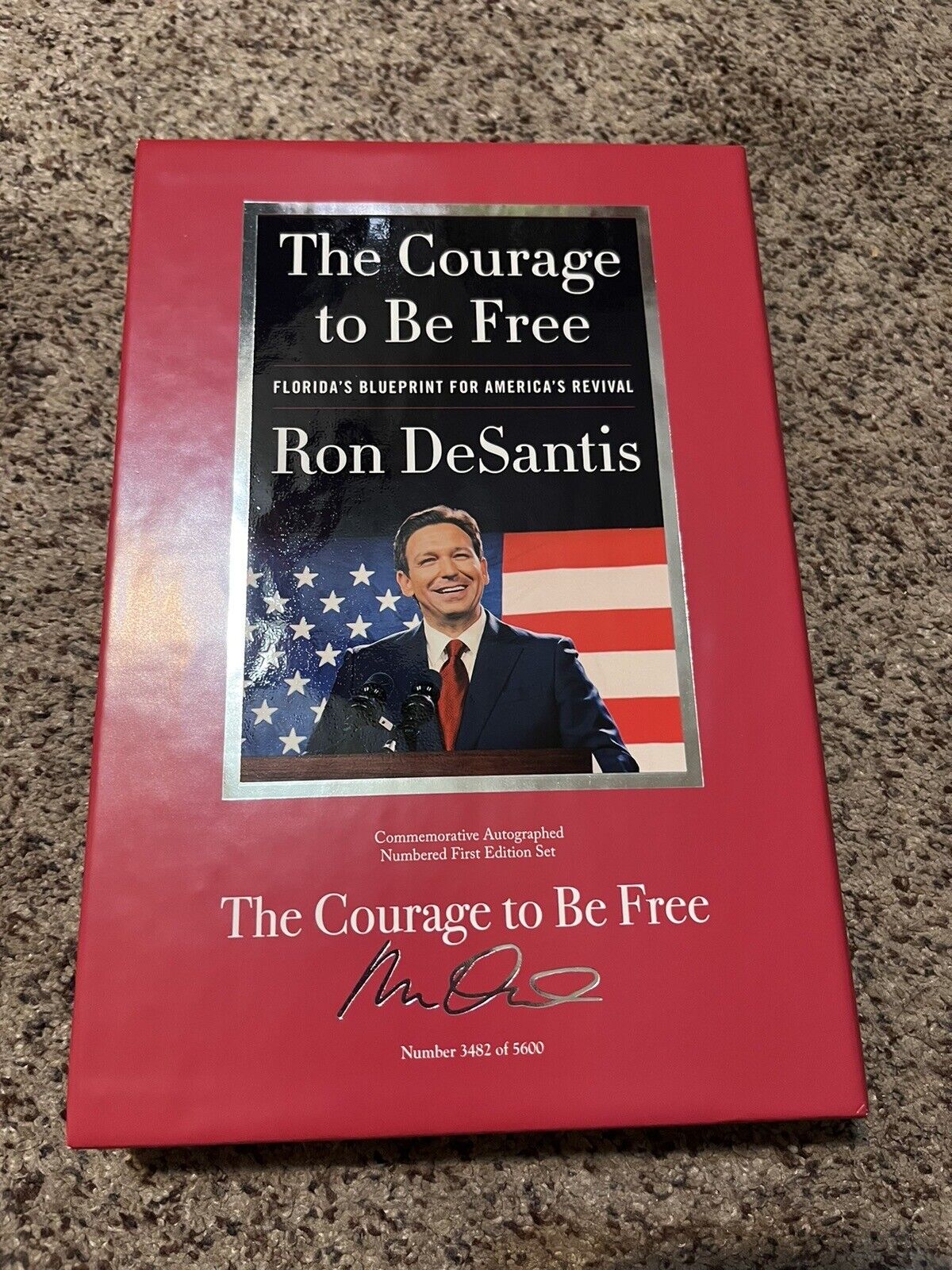GOV. RON DESANTIS AUTOGRAPHED THE COURAGE TO BE FREE BOOK 3482