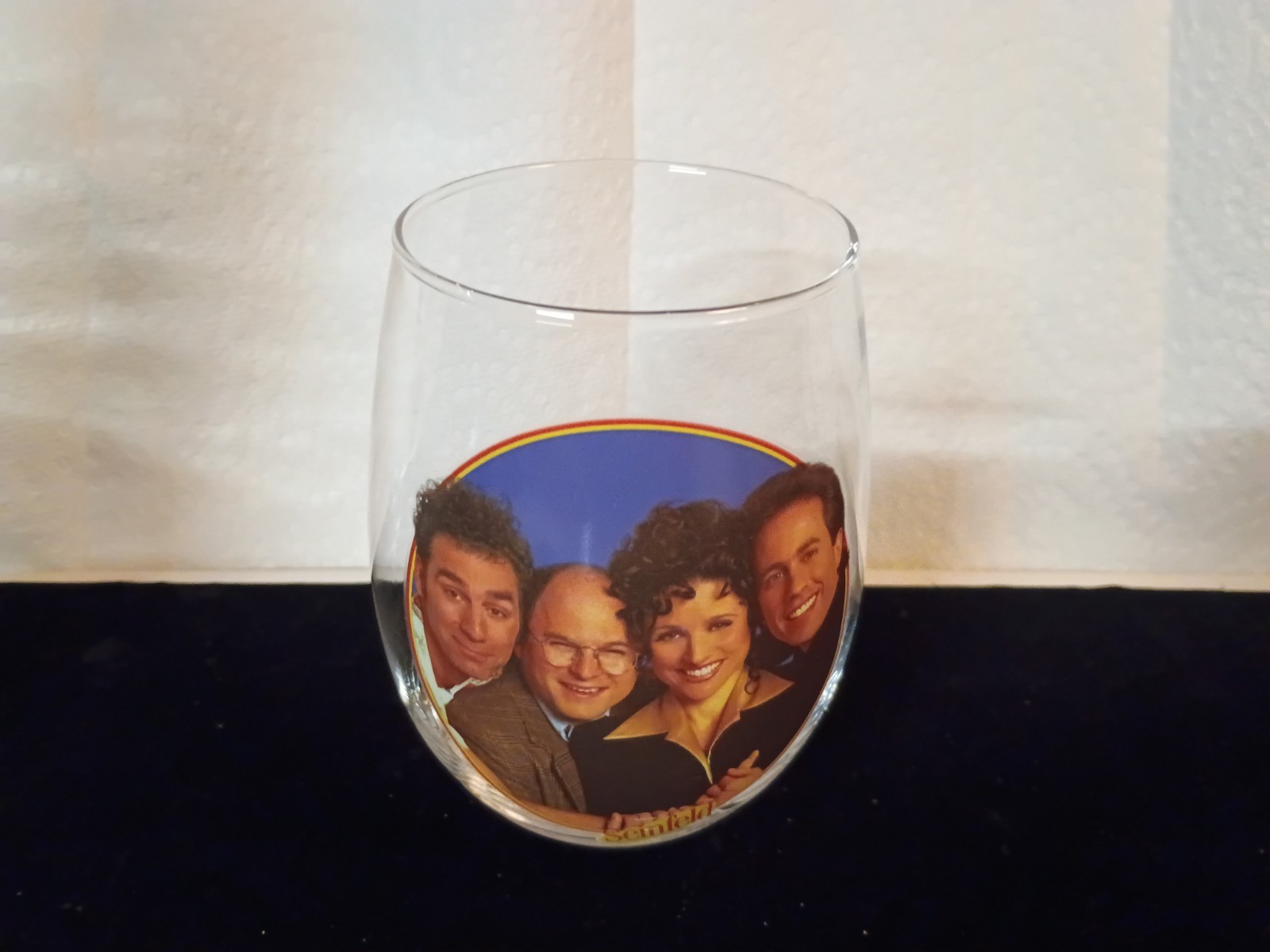 Vintage Seinfeld 12oz Drinking Glass Excellent Condition Vintage Seinfeld 12oz Drinking Glass Excellent Condition