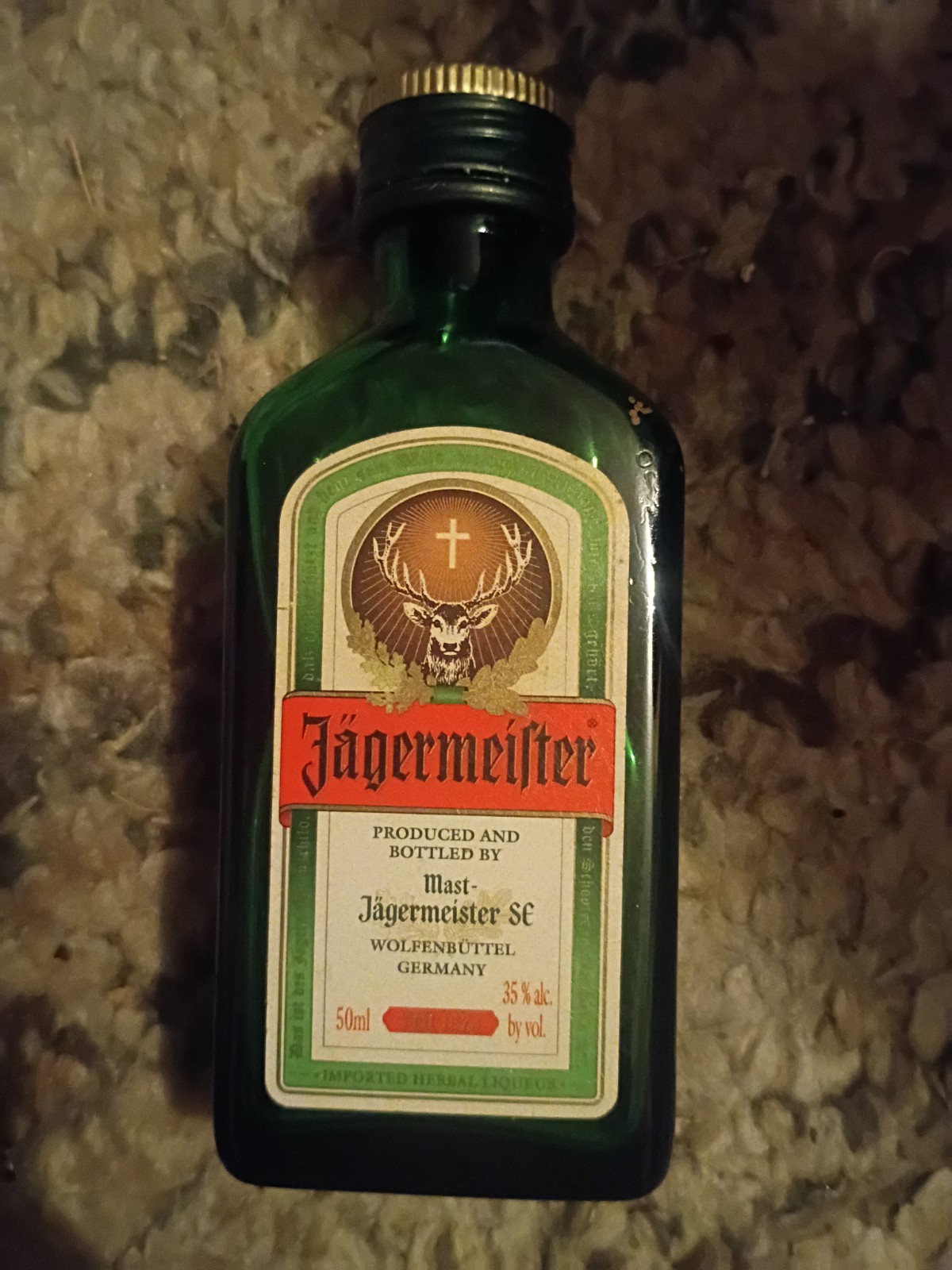 Vintage Super RARE JAGERMEISTER Small Bottle 50 ML German Label *EMPTY Green Vintage Super RARE JAGERMEISTER Small Bottle 50 ML German Label *EMPTY Green