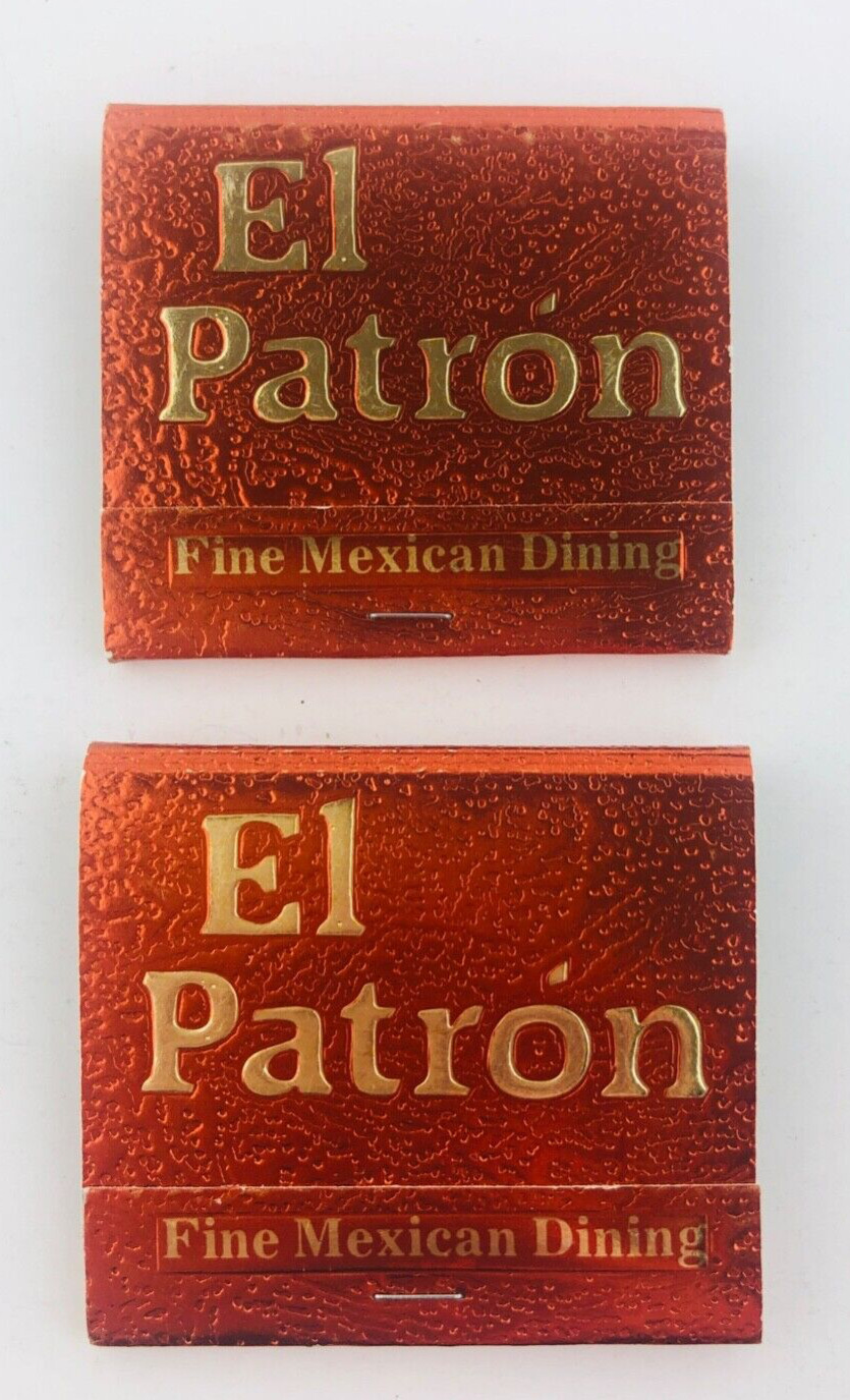 Vtg El Patron Mexican Restaurant Tempe Arizona AZ Matchbook Qty 2