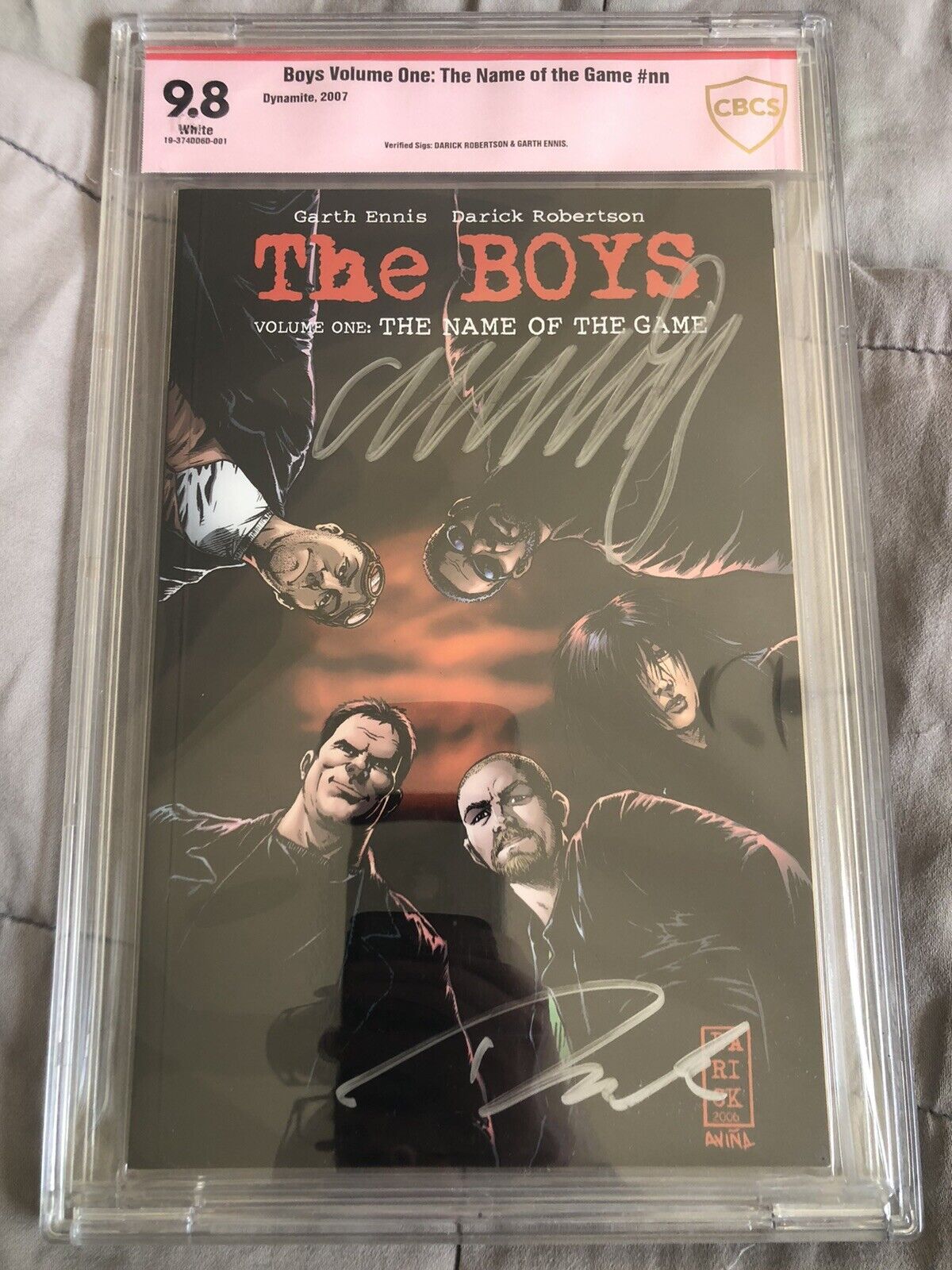 The Boys Signed/Graded Graphic Novel Authenticated Garth Ennis/ Darick Robertson