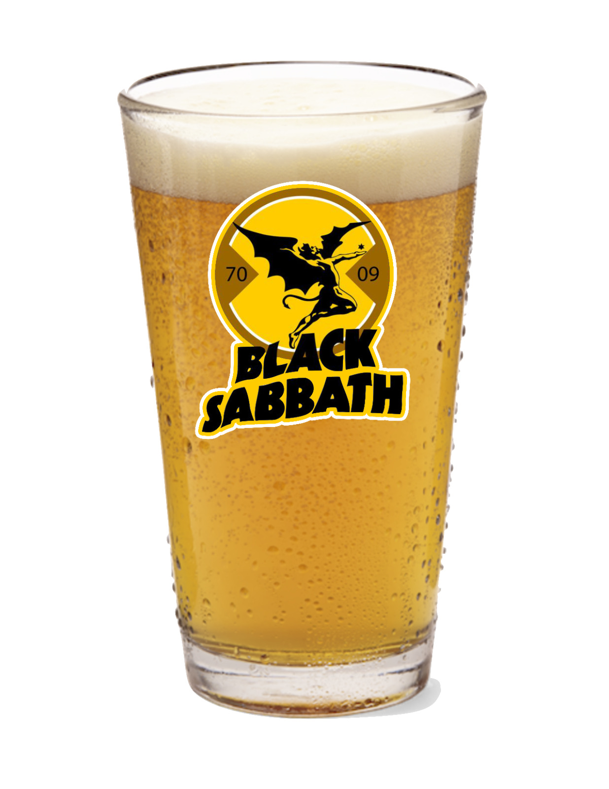 Black Sabbath (Rock & Roll) - 16oz Pint Beer Glass Pub Barware Seltzer Liquor 24