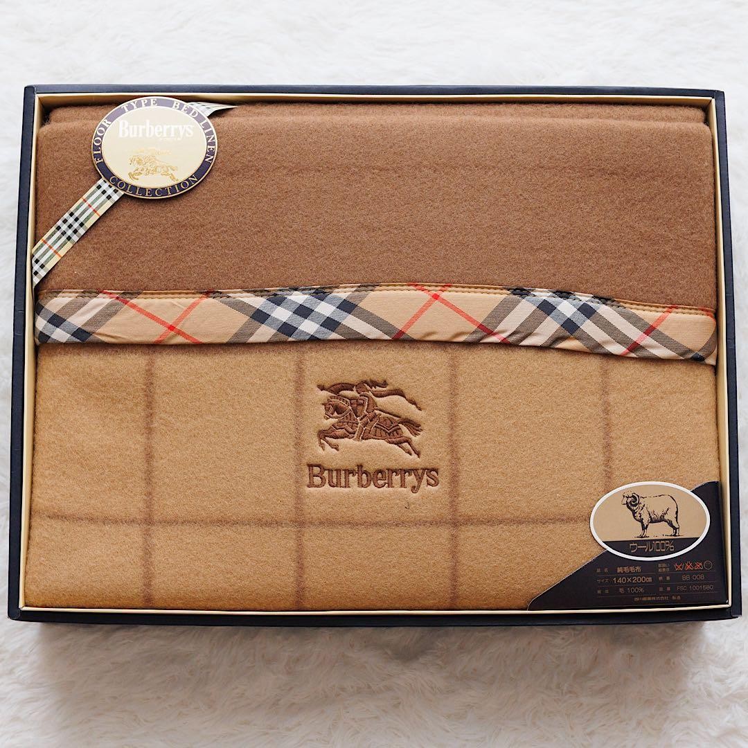 Burberry\'s Burberry 100% Wool Blanket Brand New Unused 140×200 cm