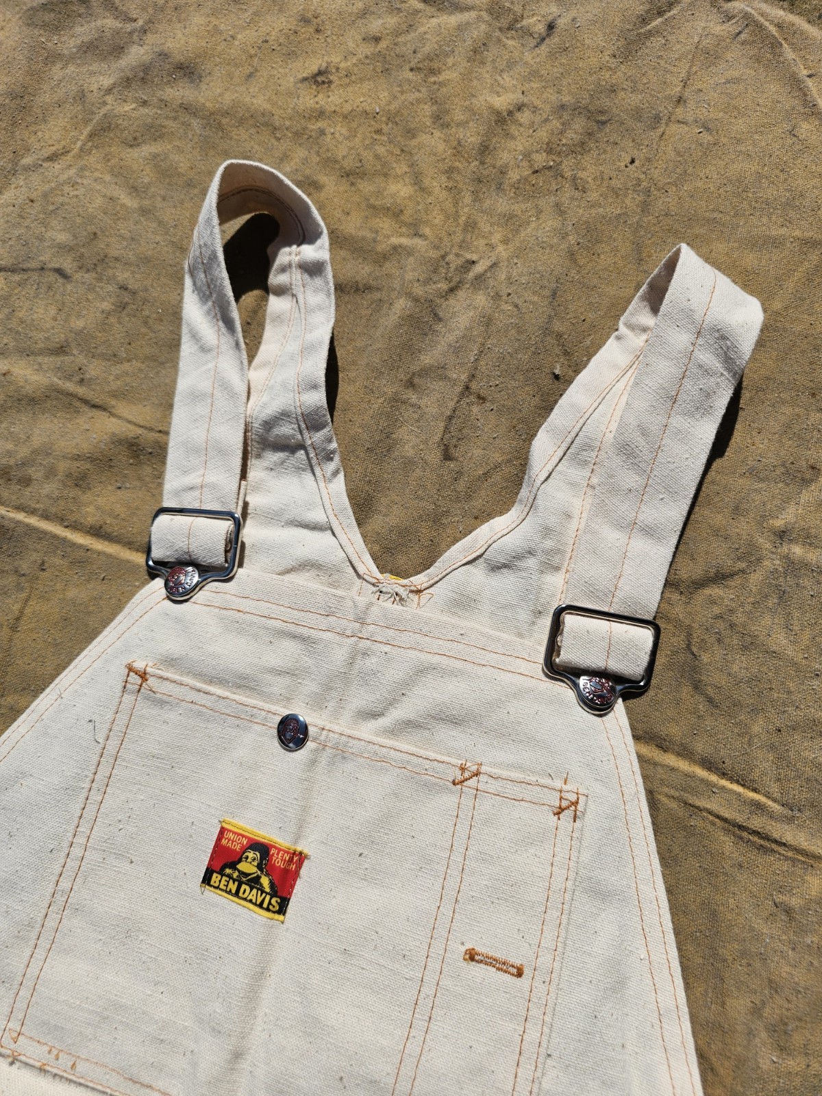 Vintage 1970s Ben Davis Deadstock Canvas Overalls Union Made Workwear NOS