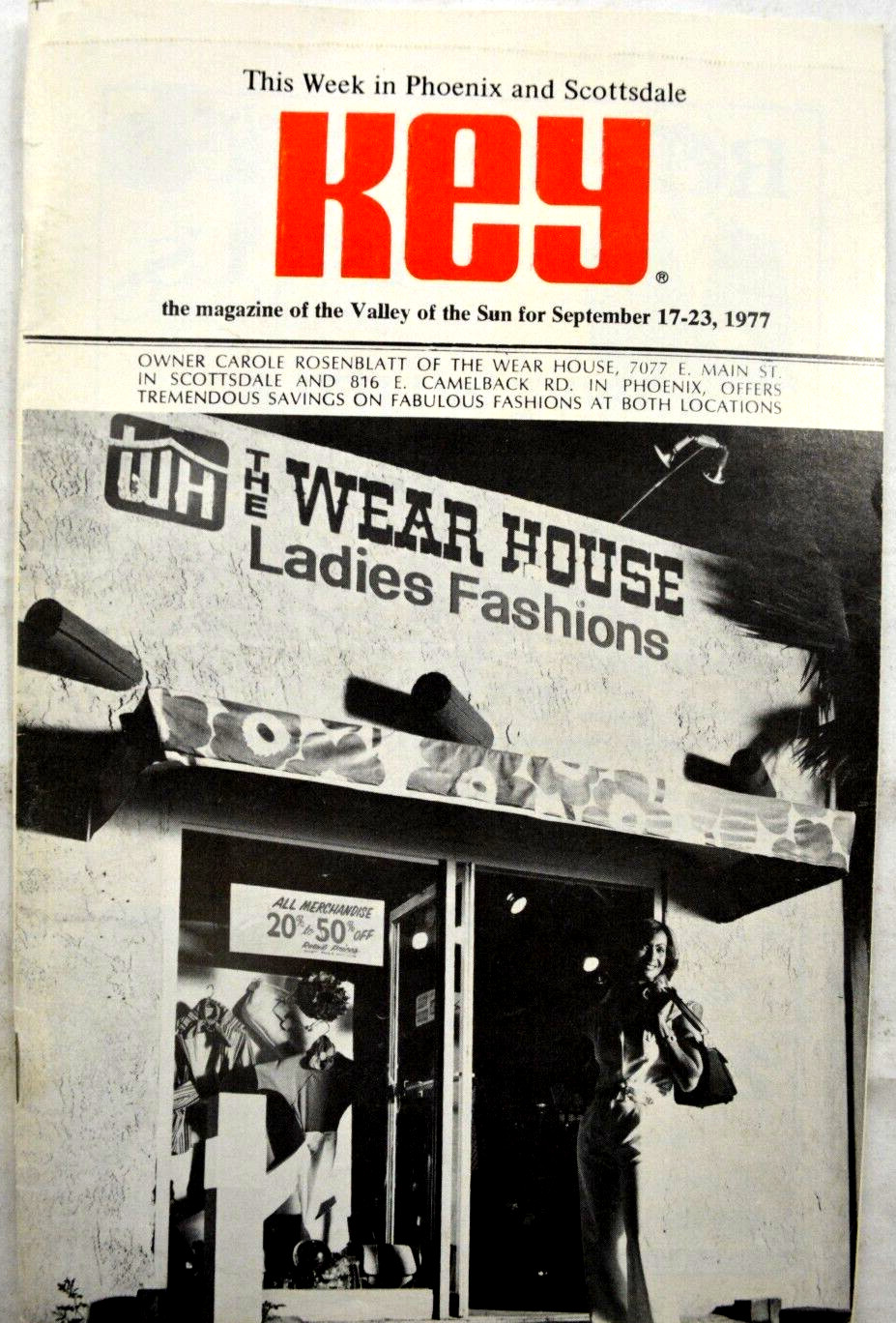 Key Magazine This Week In Phoenix and Scottsdale September 17-23 1977