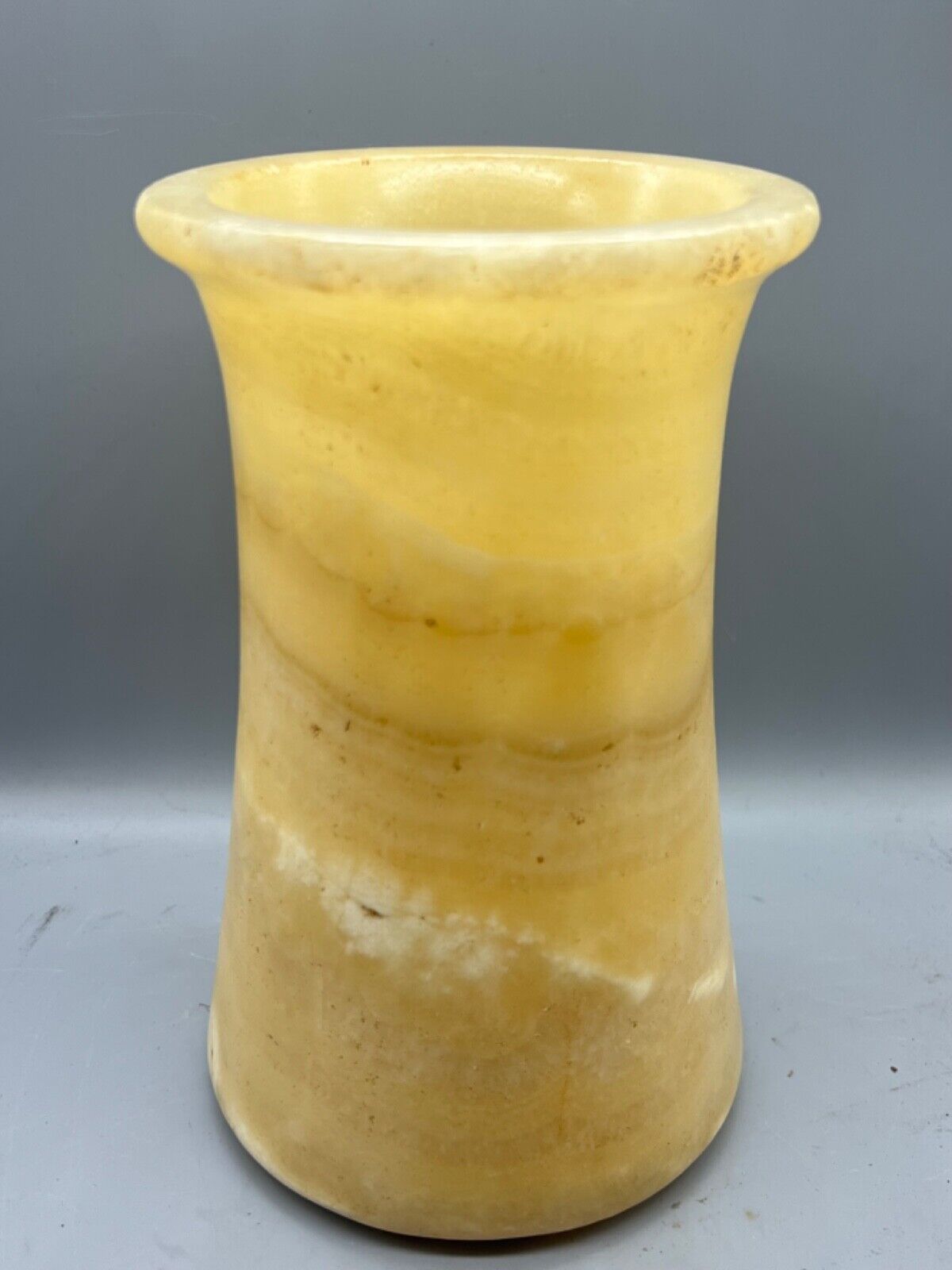 Authentic Marble Stone Indo Greco Bactrian Bactria-Margiana Alabaster Jar Vase