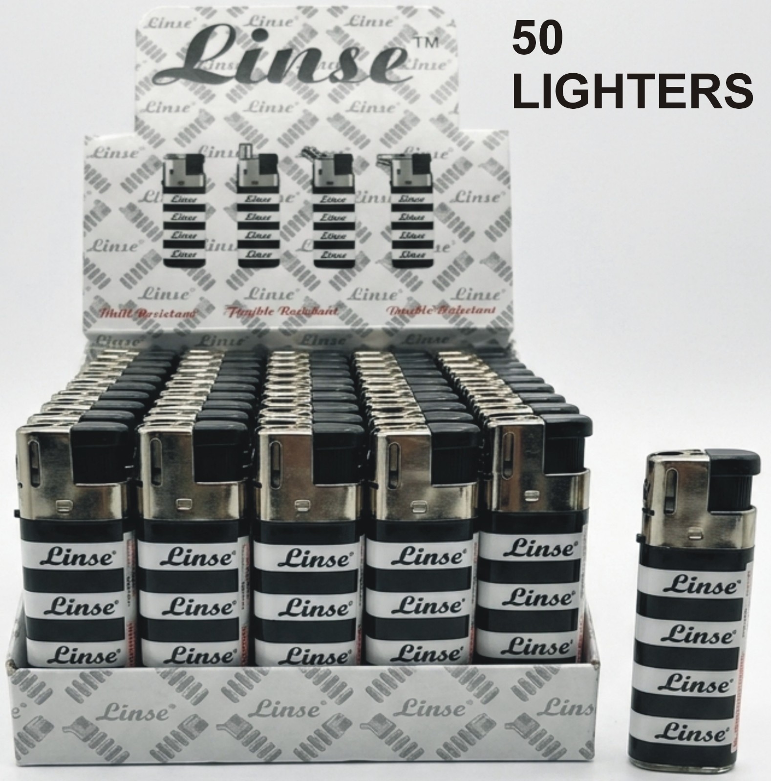 LINSE Cheap Disposable Cigarette Lighters 50ct 100ct 150ct 200ct Wholesale Lots