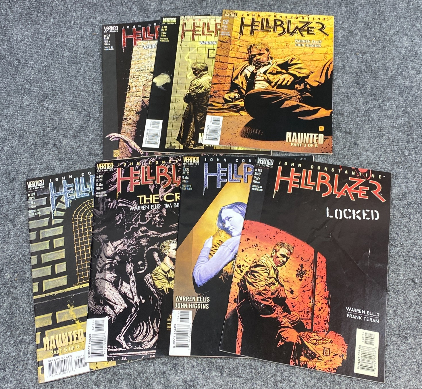 Hellblazer #134-141 Haunted Run VF Vertigo Lot (140 VG Missing #137)