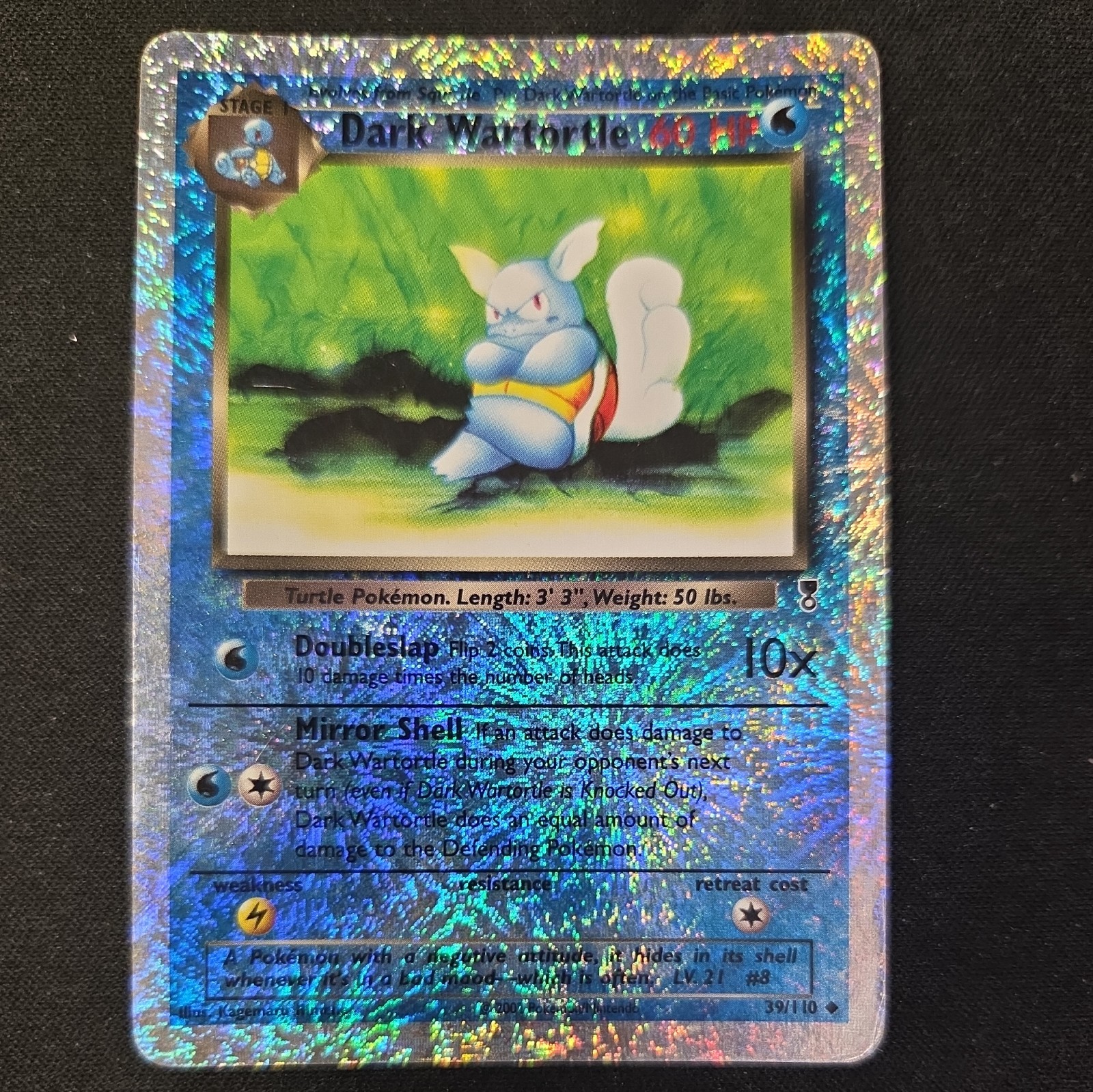 Pokemon LEGENDARY COLLECTION - #39/110 Dark Wartortle - Reverse Holo - ENG