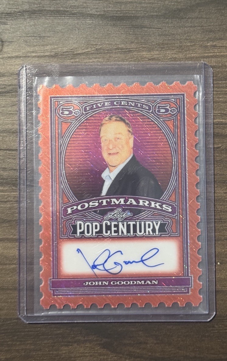 2026 Leaf Metal Pop Century John Goodman 1/1 Postmarks Auto Orange Shimmer