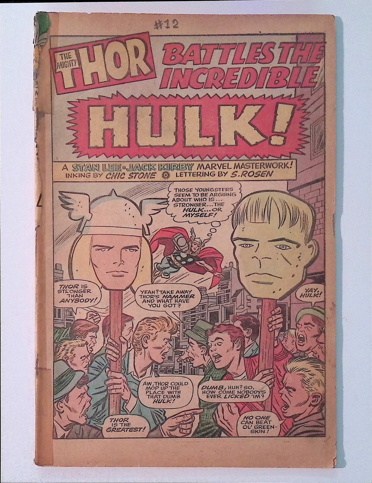 Journey Into Mys 1965 112 Coverless Vintage Marvel Thor Vs Hulk Stan Lee Classic