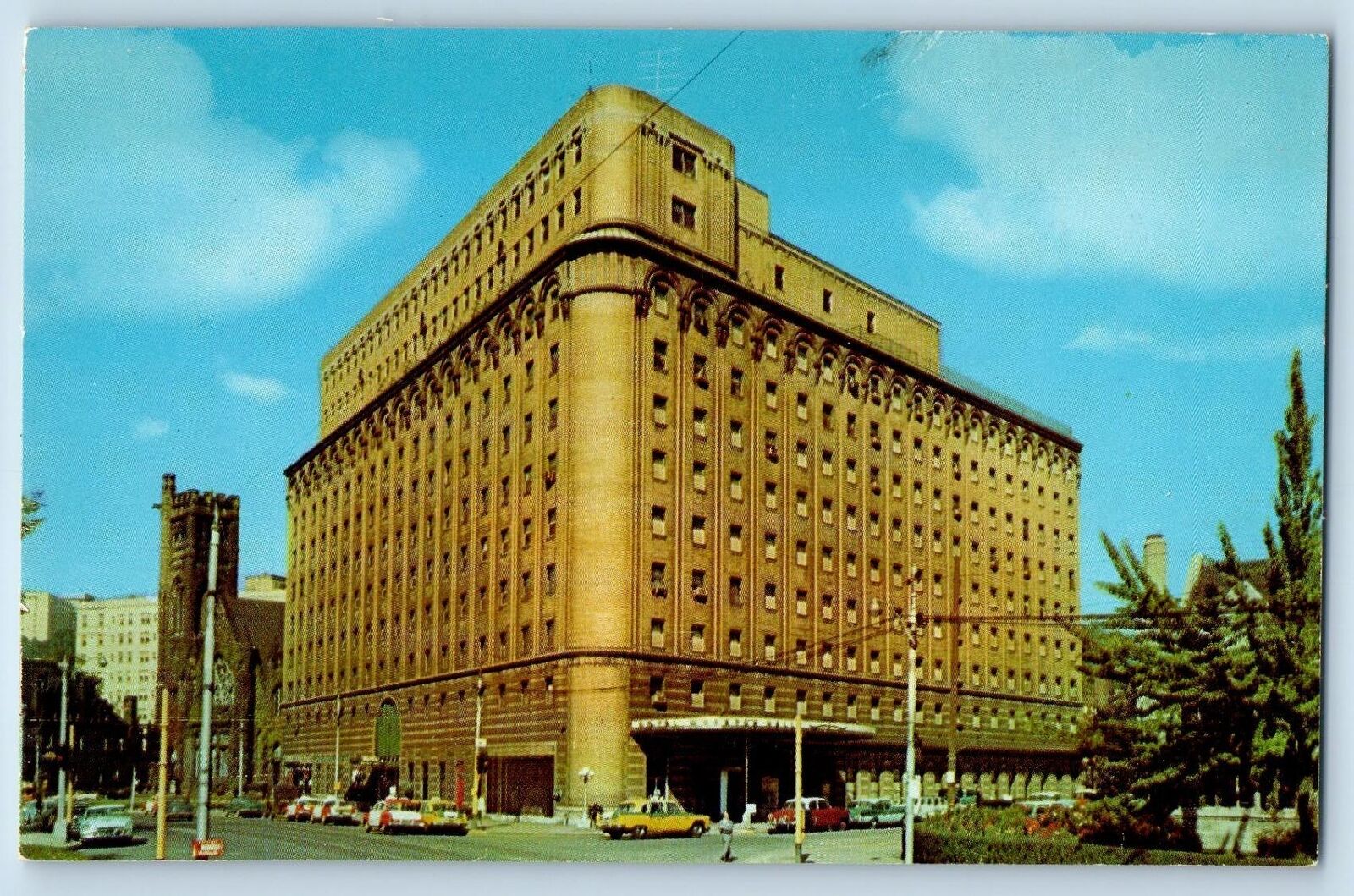 Pittsburgh Pennsylvania PA Postcard Hotel Webster Hall Building Exterior c1960s